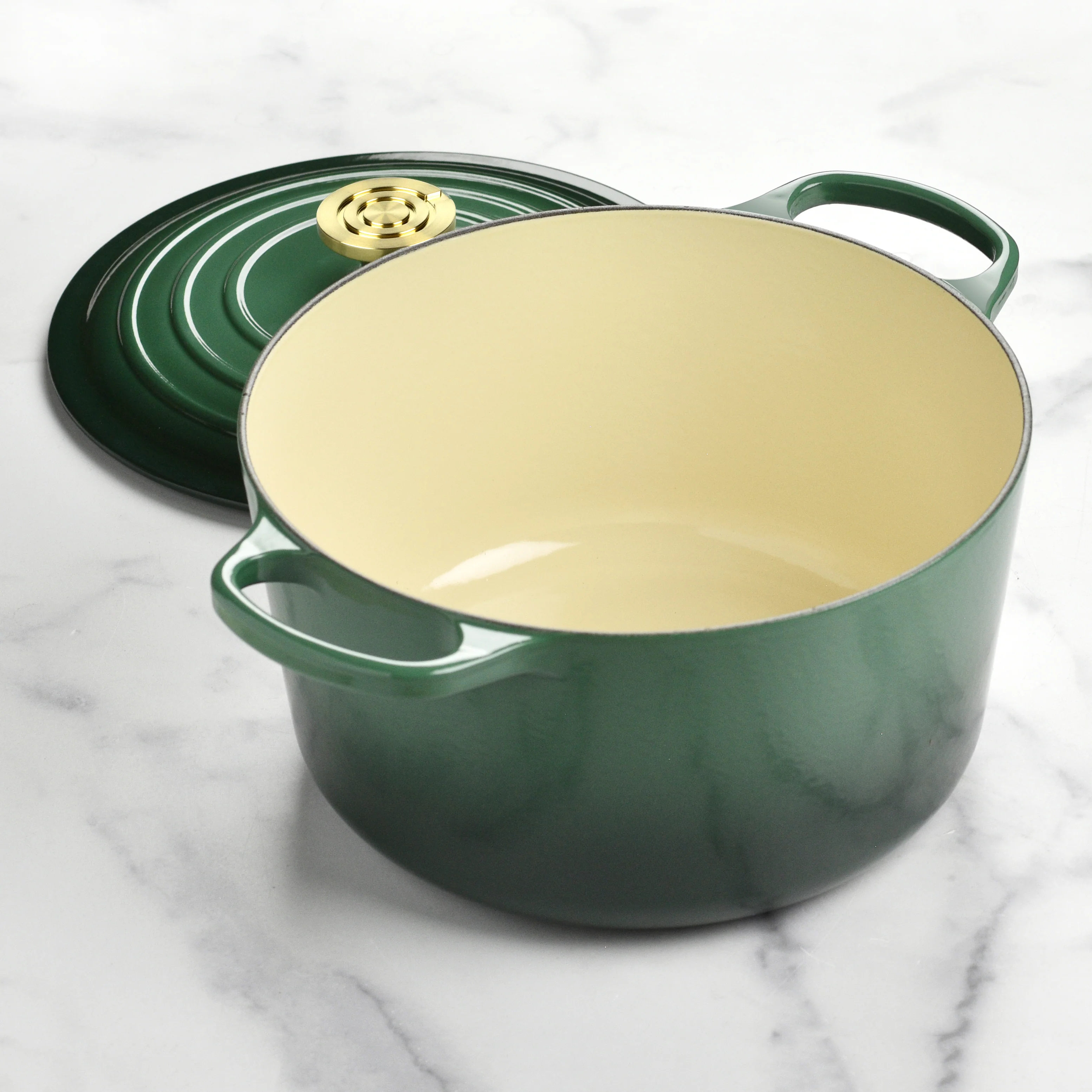 Le Creuset Signature Cast Iron 6.5-quart Artichaut Round Deep Oven with Light Gold Crucible Knob - Image 3