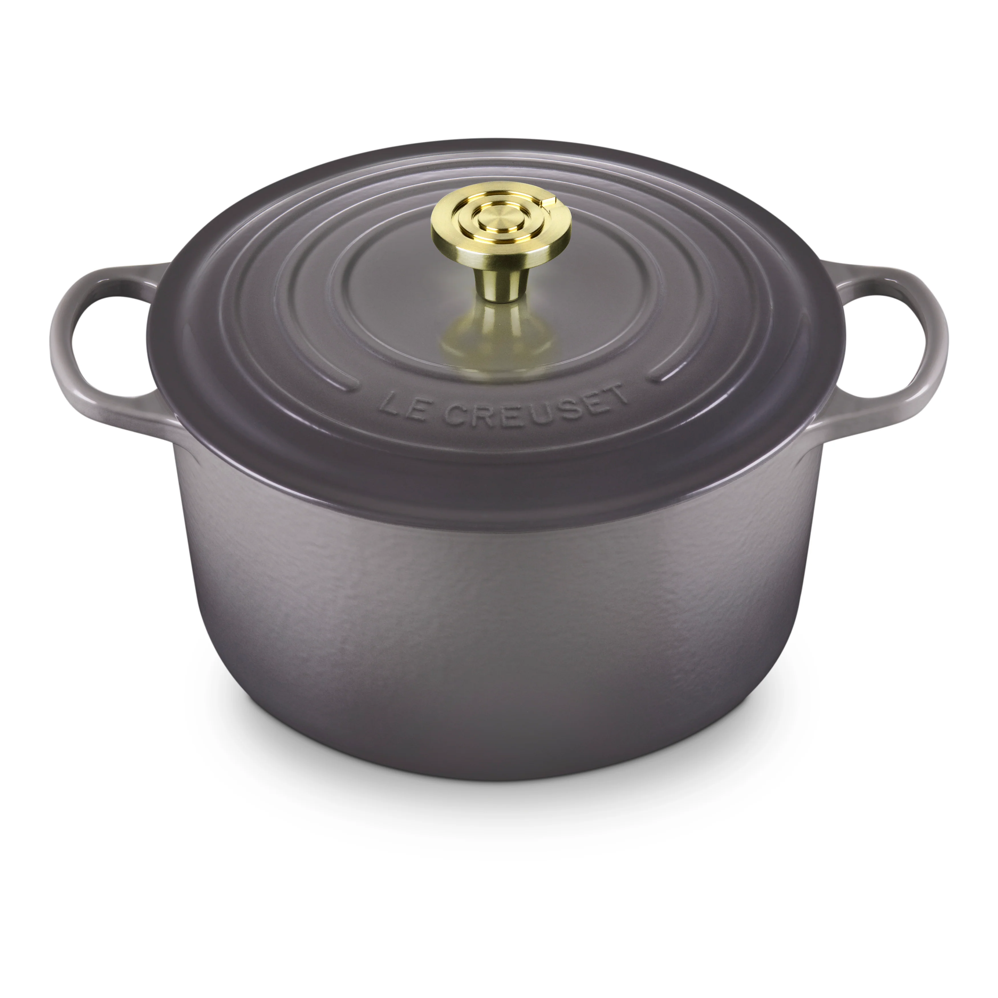 Le Creuset Signature Cast Iron 6.5-quart Oyster Round Deep Oven with Light Gold Crucible Knob - Image 7