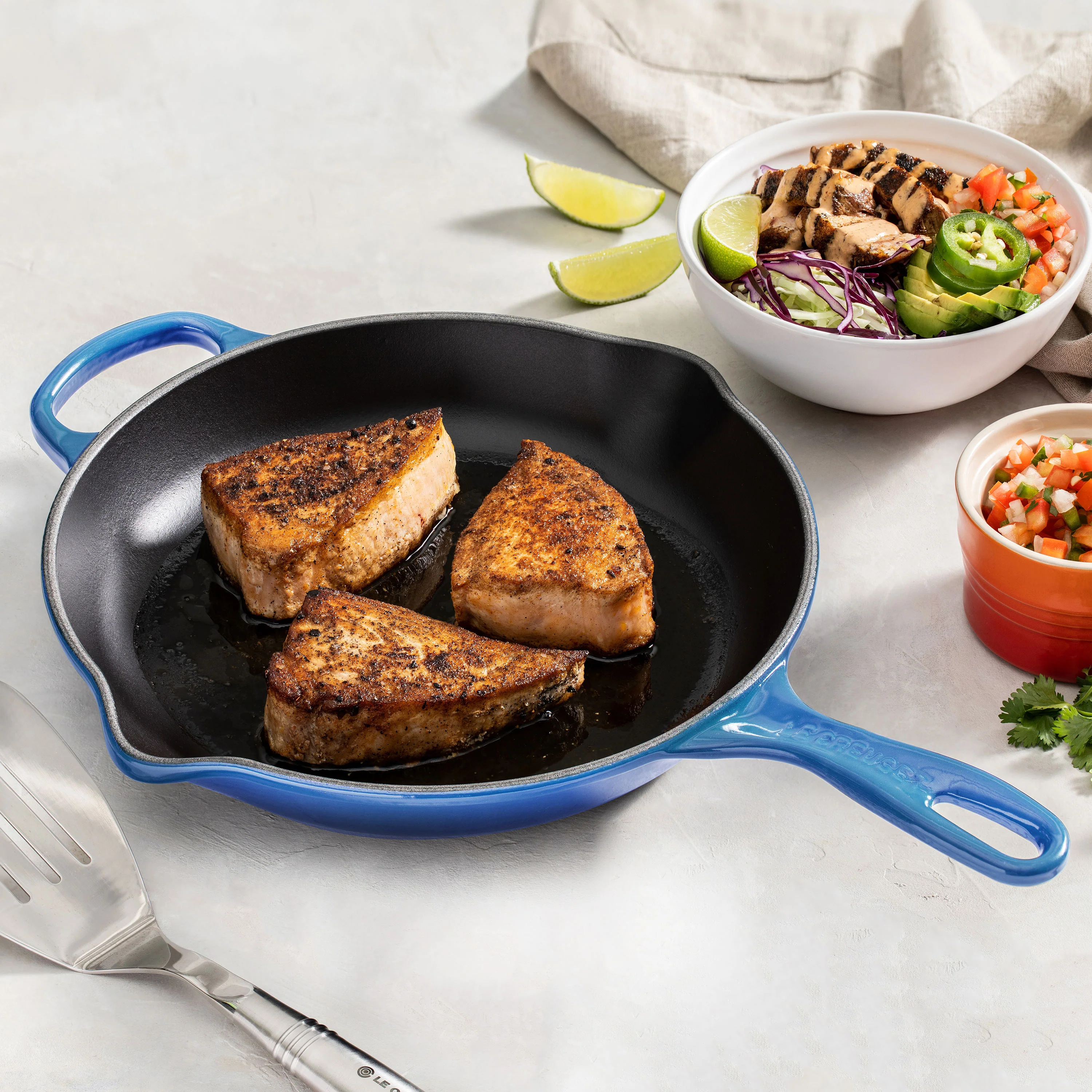 Le Creuset Signature Cast Iron 10.25" Marseille Skillet - Image 6