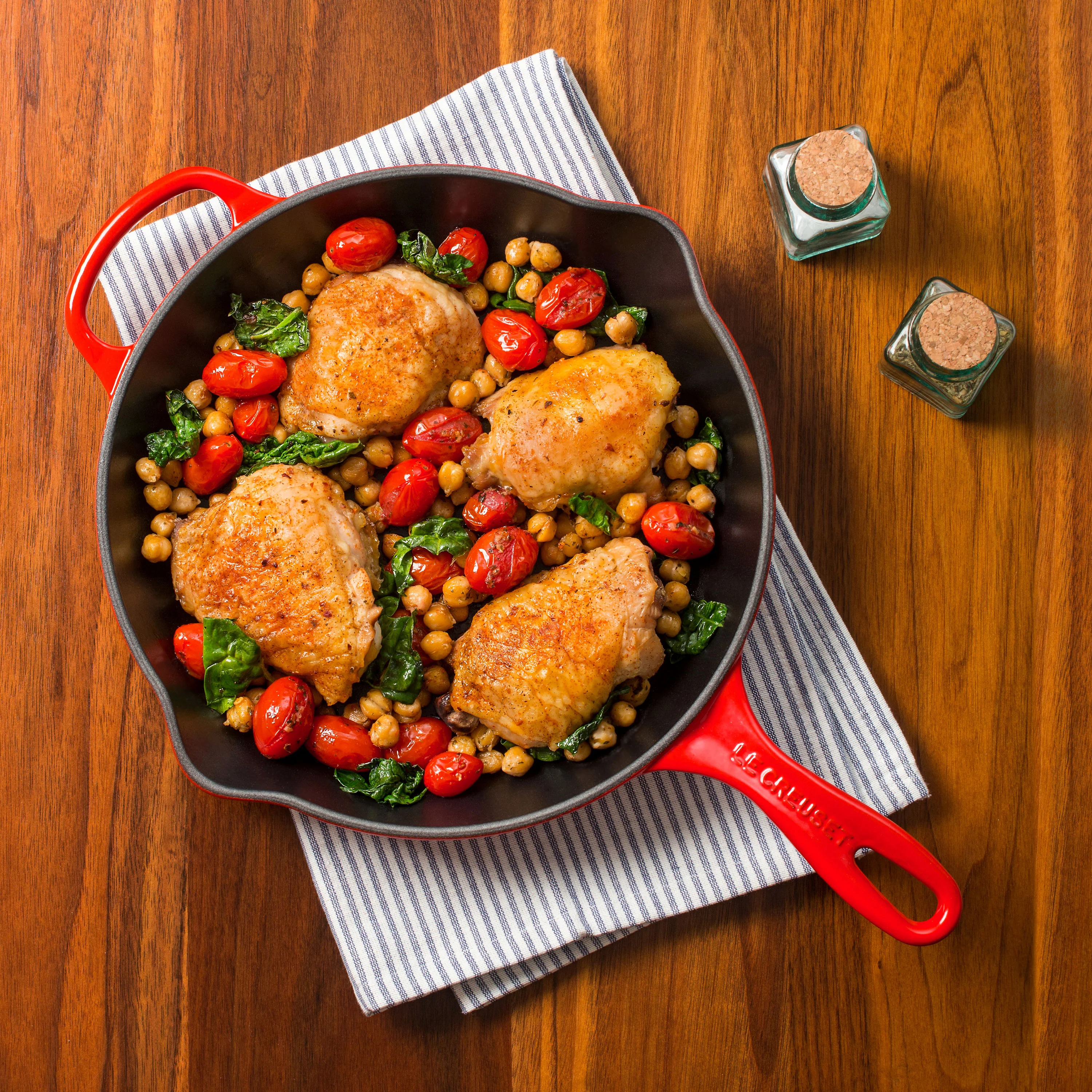Le Creuset Signature Cast Iron 10.25" Cerise Skillet - Image 3