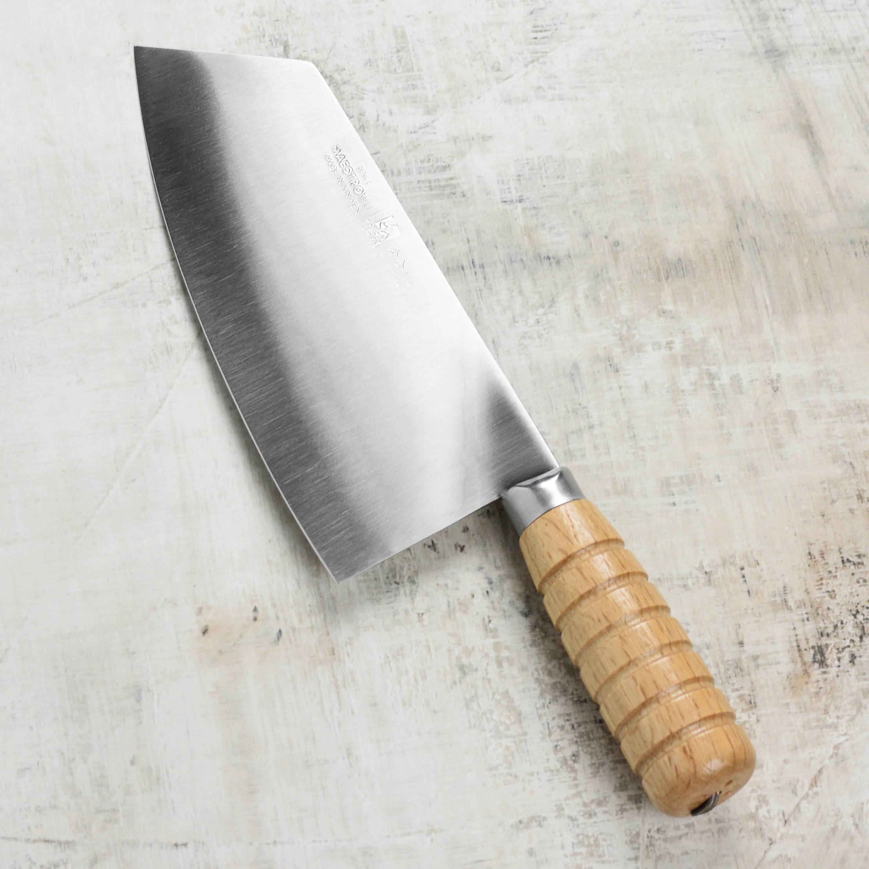 Maestro Wu 7" Cai Dao Chinese Chef's Knife, Wood Handle - Image 2