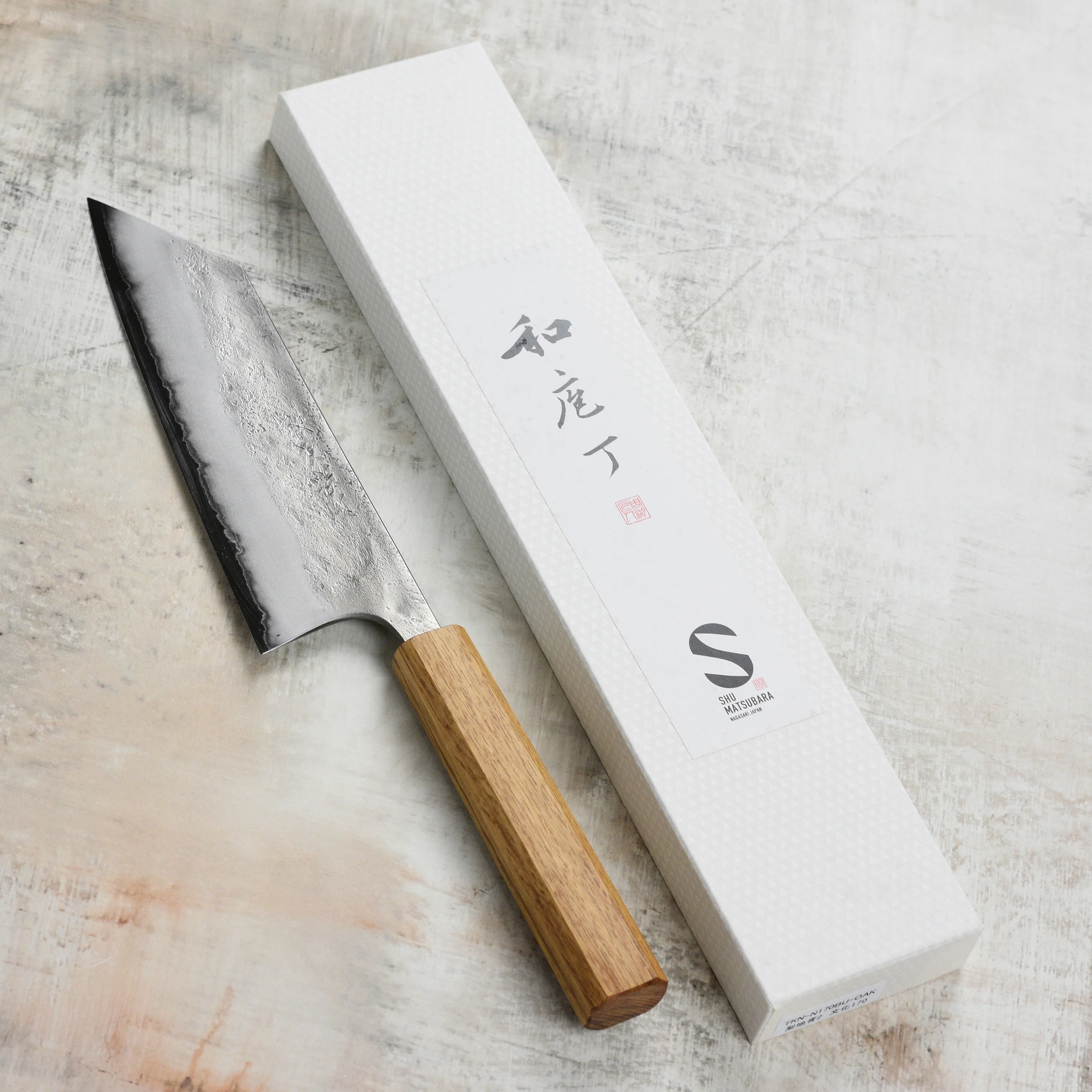 Matsubara Aogami #2 Nashiji Stainless Clad 6.7" Bunka - Image 4