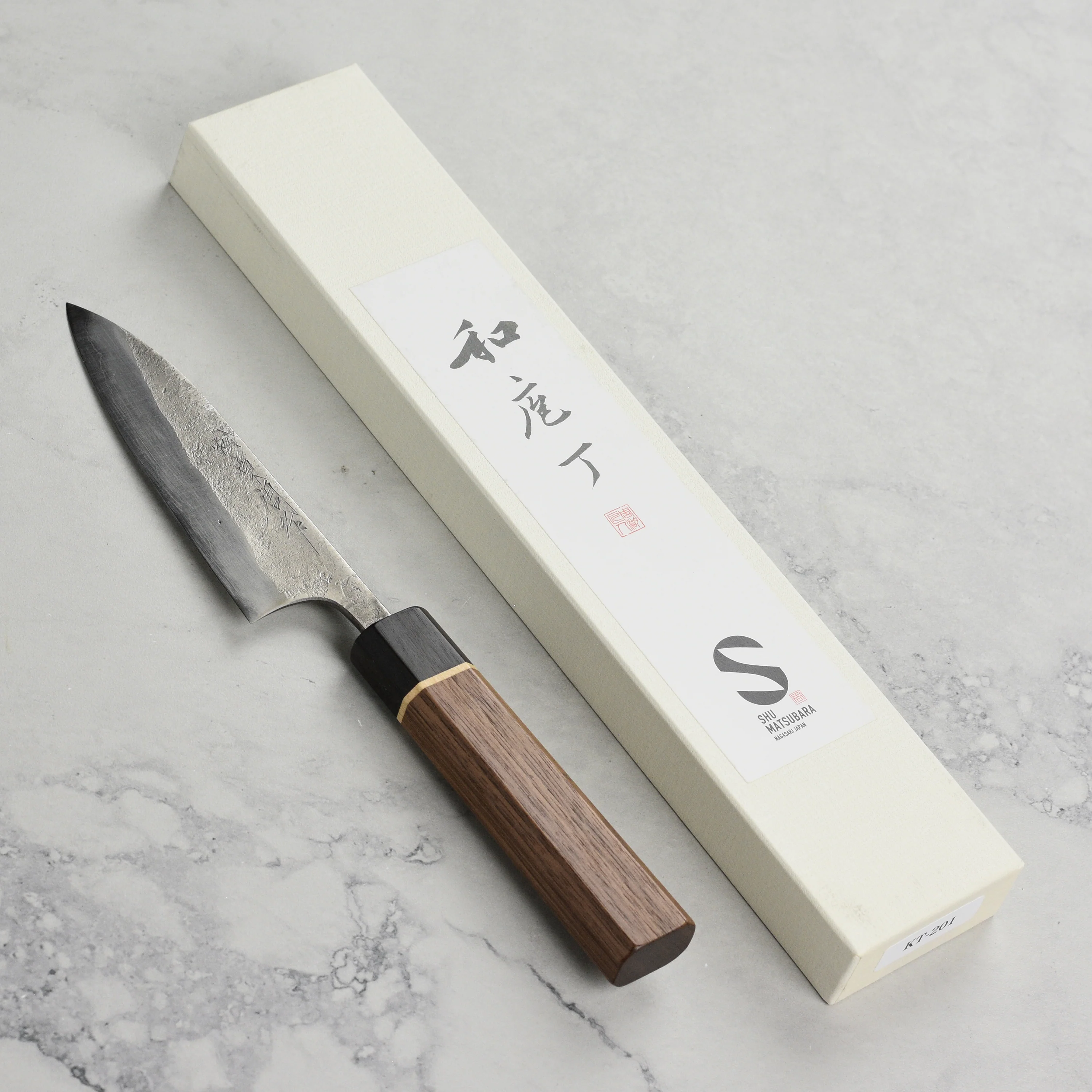 Matsubara Aogami #2 Nashiji Stainless Clad 4.7" Petty - Image 7