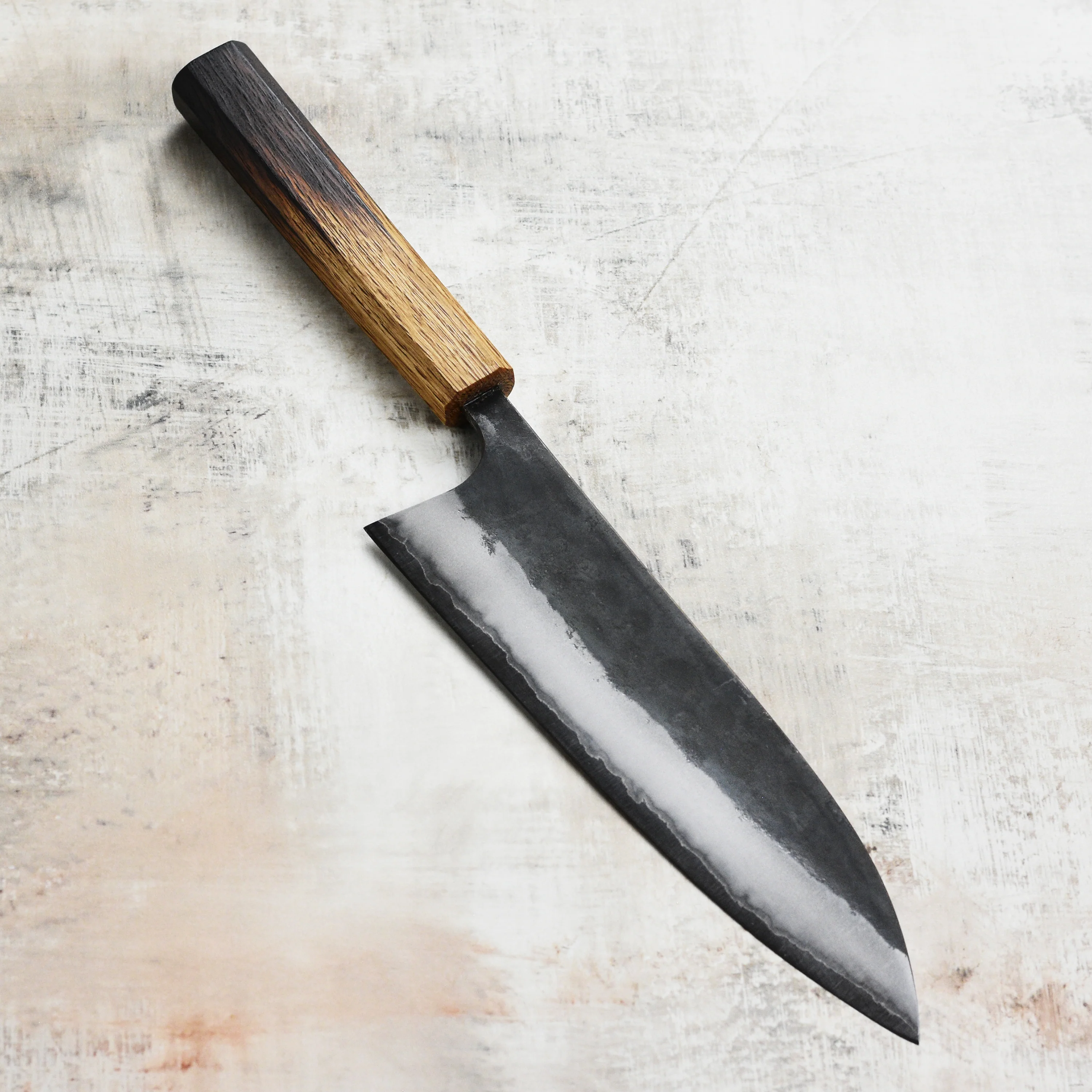 Matsubara Shirogami #1 Kurouchi Stainless Clad 8.25" Gyuto - Image 7