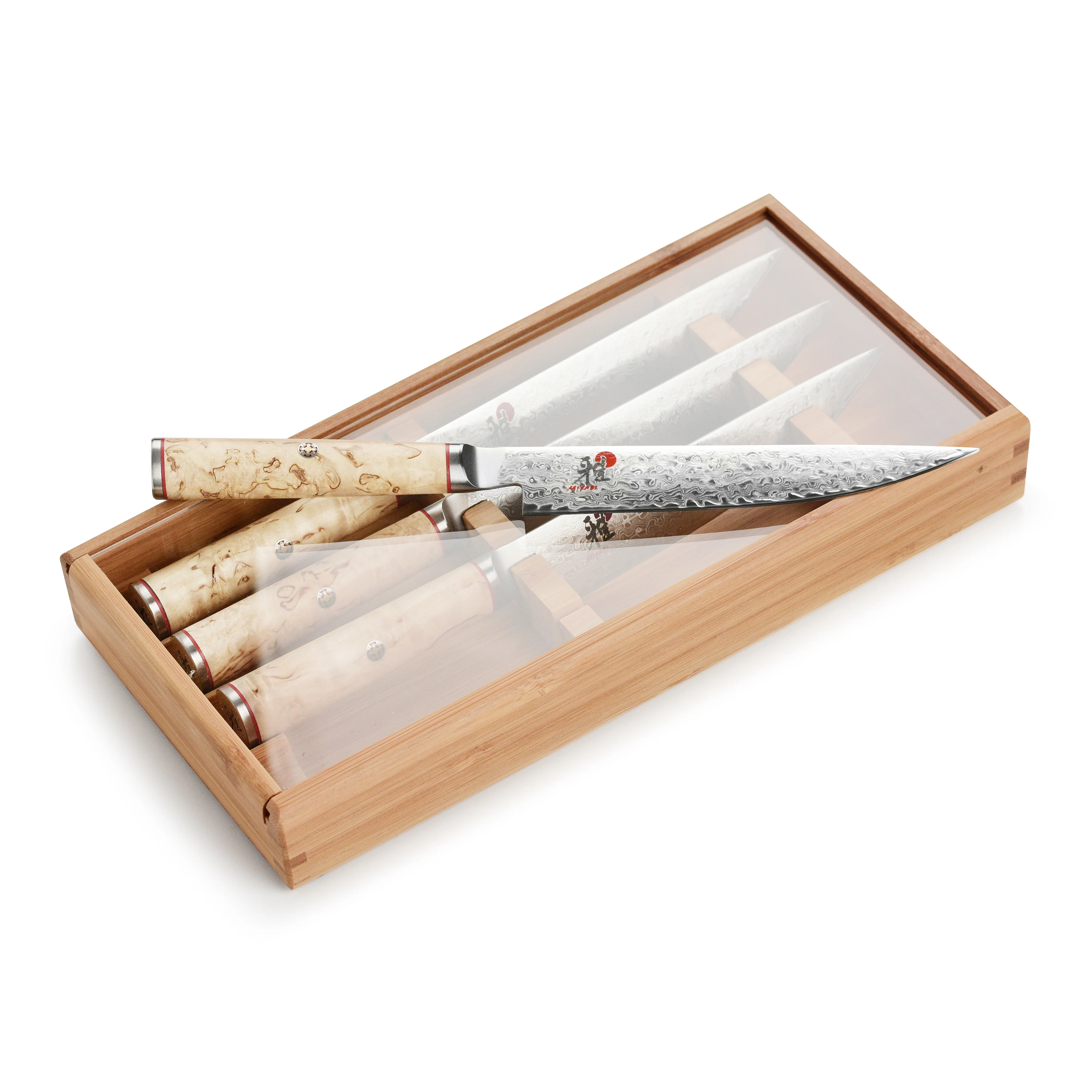 Miyabi Birchwood SG2 4 Piece Steak Knife Set with Bamboo Case - Image 7