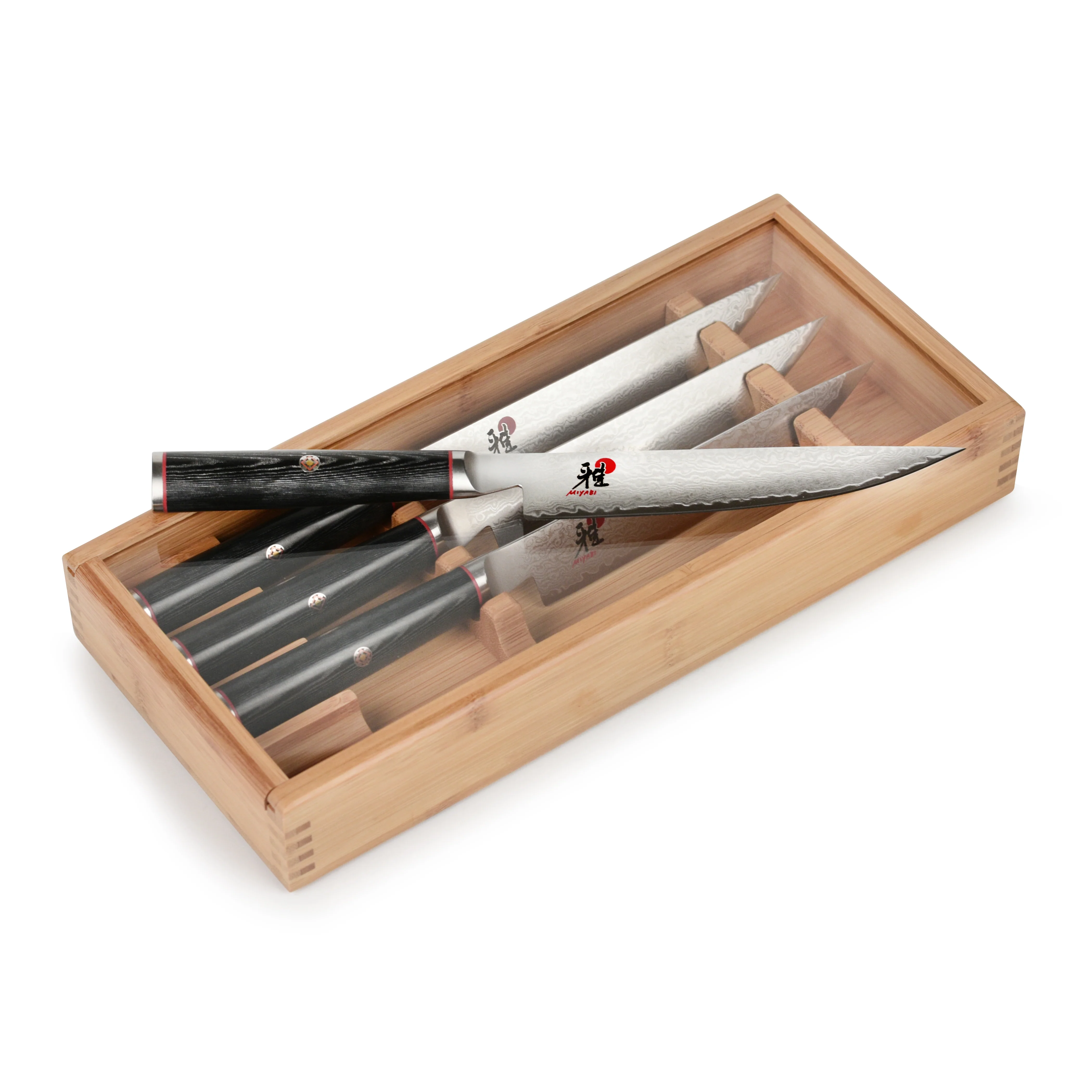 Miyabi Kaizen 4 Piece Steak Knife Set with Bamboo Case - Image 7