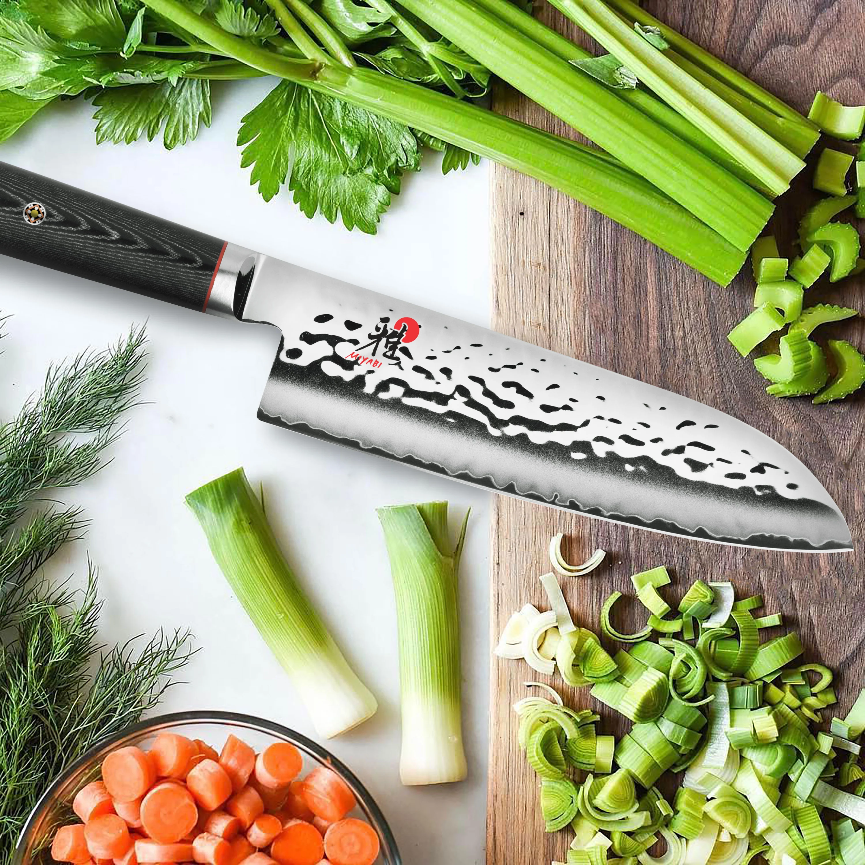 Miyabi Mizu SG2 7" Santoku Knife - Image 5