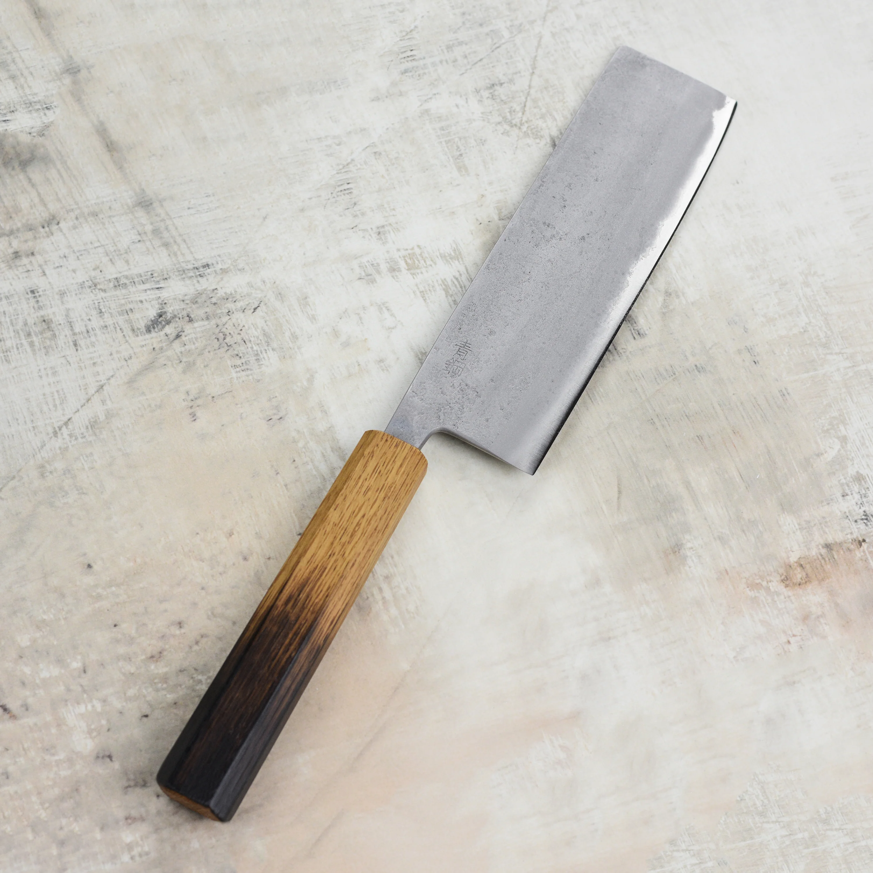 Motokyuuichi Aogami #2 Nashiji Stainless Clad 6.5" Nakiri - Image 8
