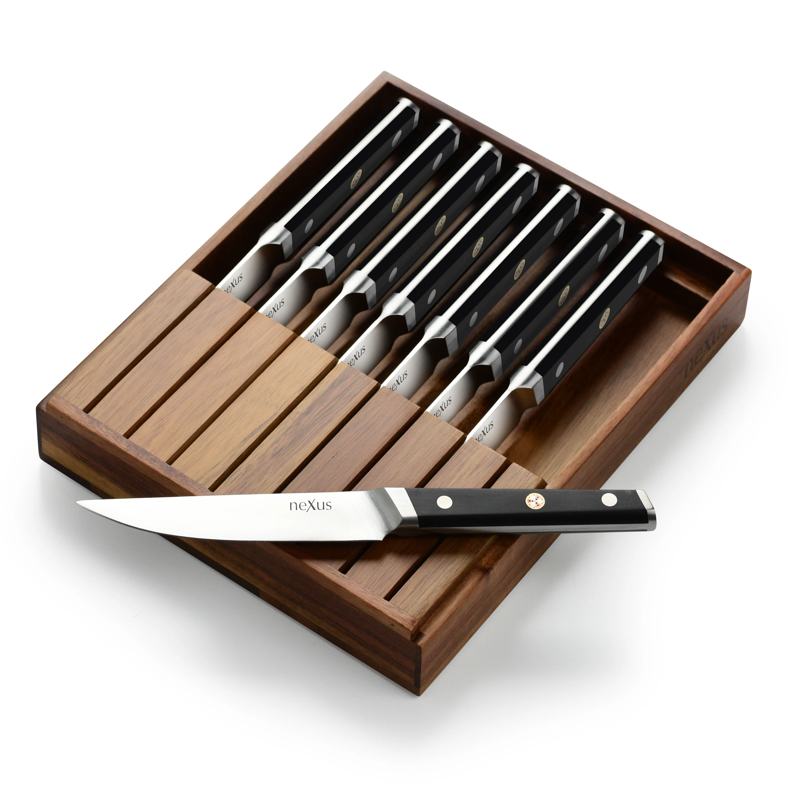 Nexus 8 Piece Steak Knife Set with In-Drawer Tray - Image 9