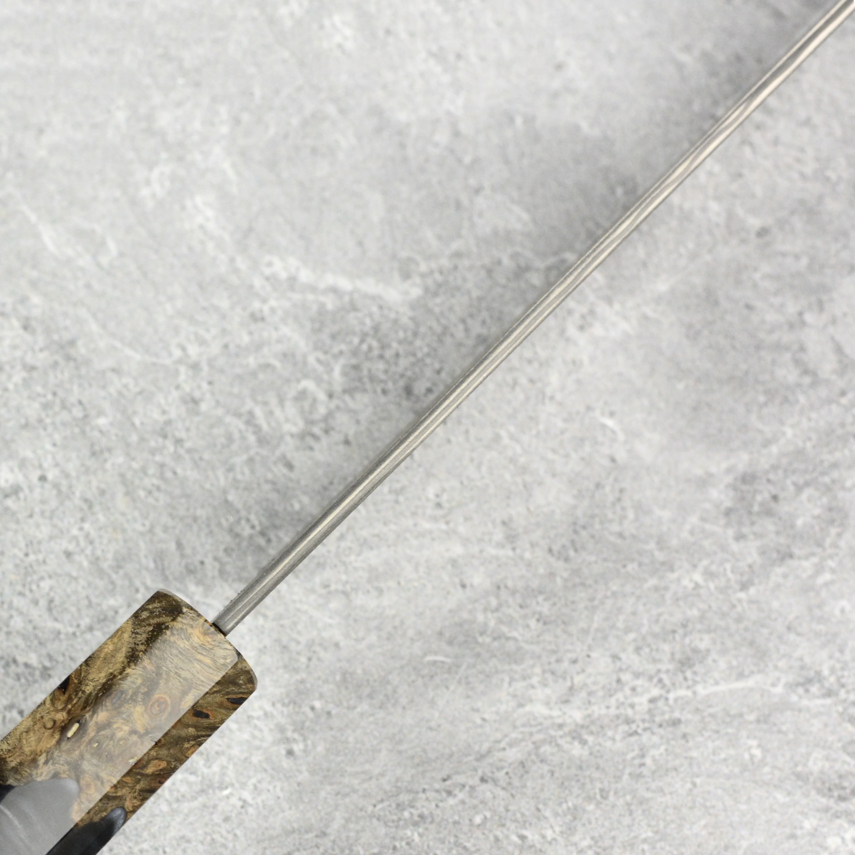 Nigara Anmon SG2 Damascus 10" Kiritsuke Sujihiki - Image 7