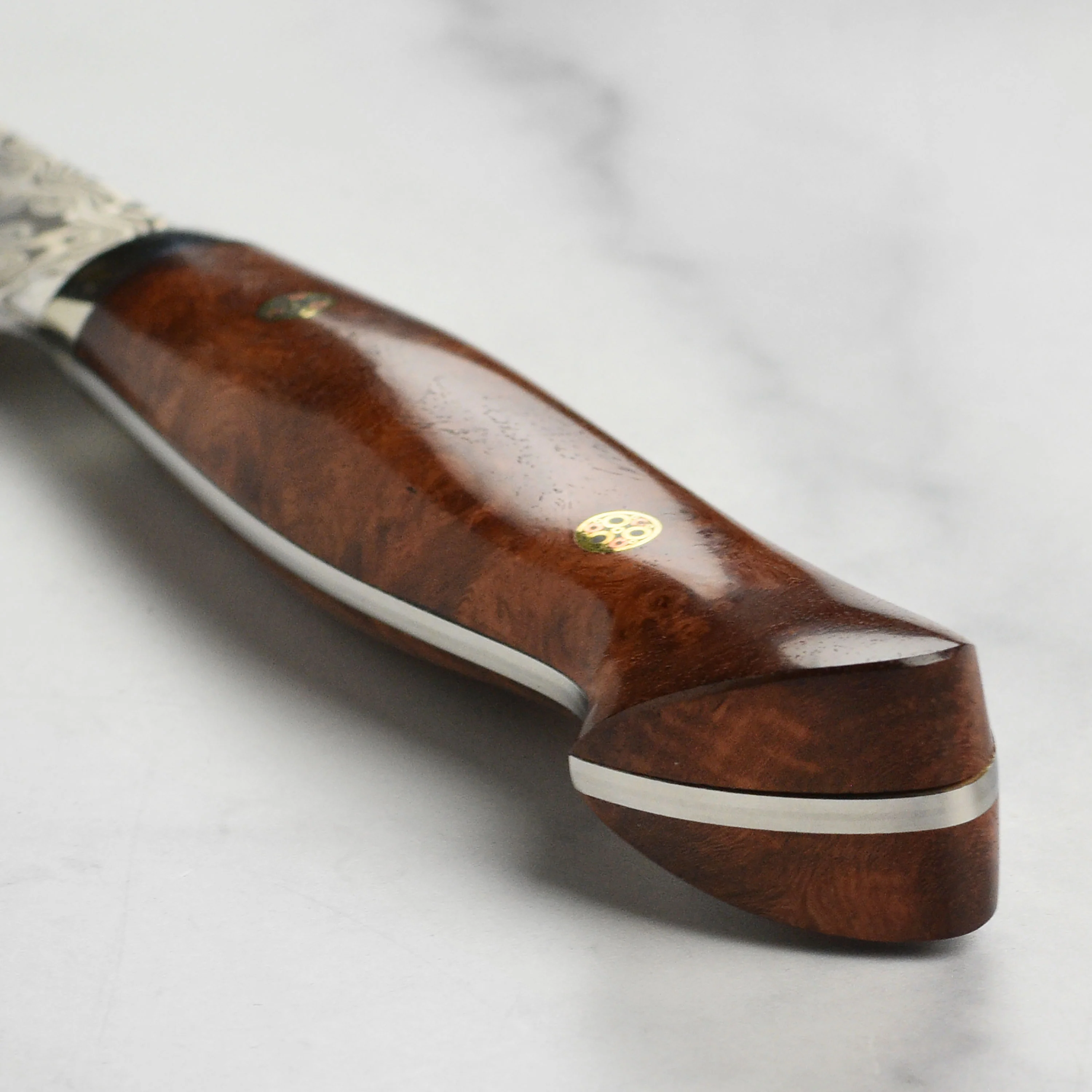 Nigara Anmon SG2 Damascus 8.25" Gyuto, Quince Wood - Image 2