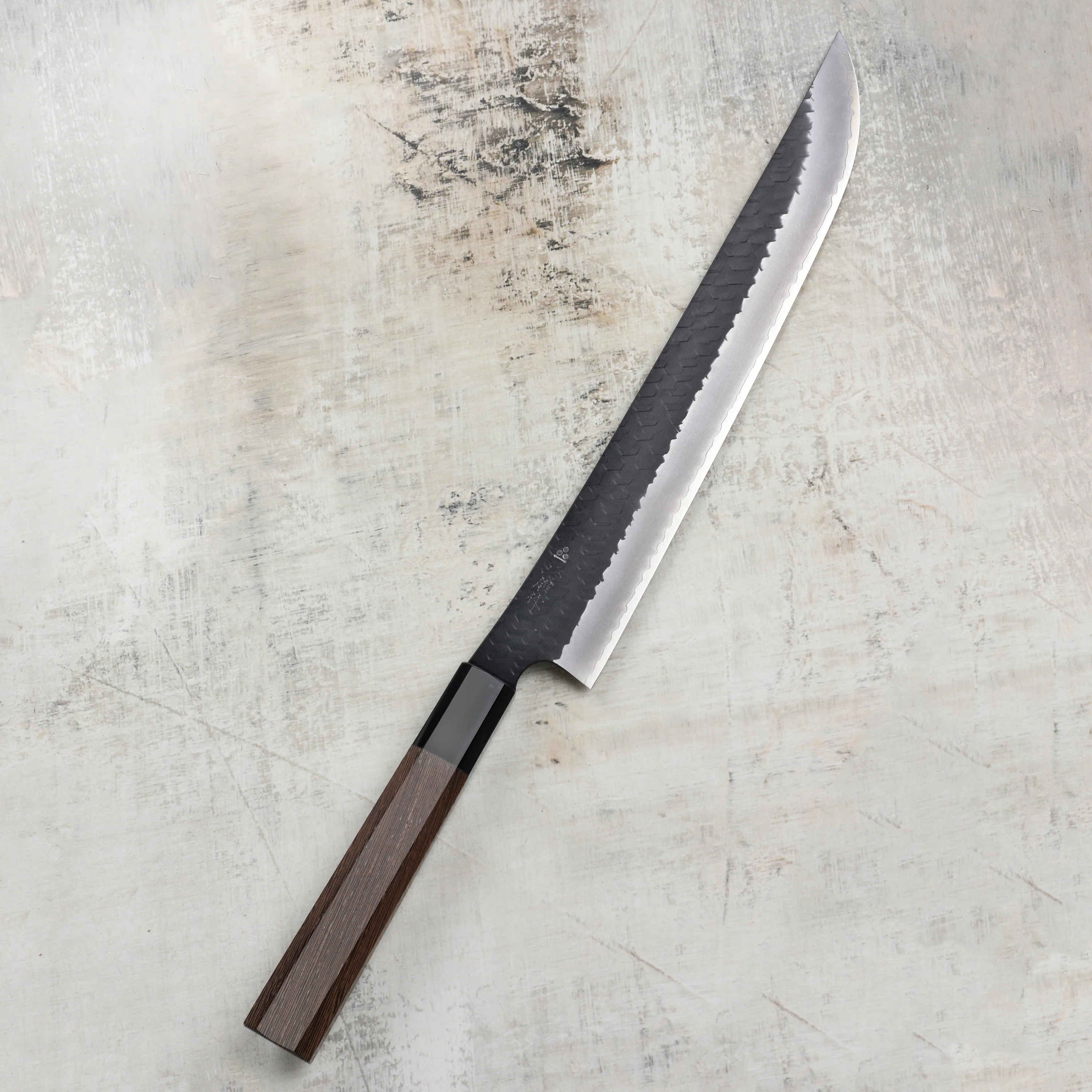Nigara SG2 Kurouchi Tsuchime 10.6" Sakimaru Sujihiki - Image 4