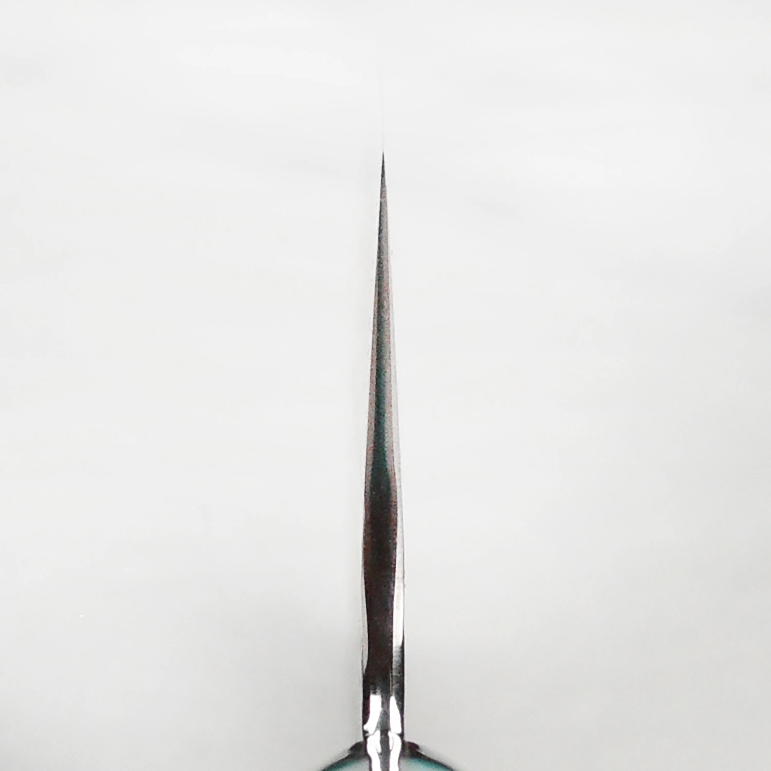 Nigara SG2 Migaki Tsuchime 7" Santoku, Striped Turquoise - Image 9