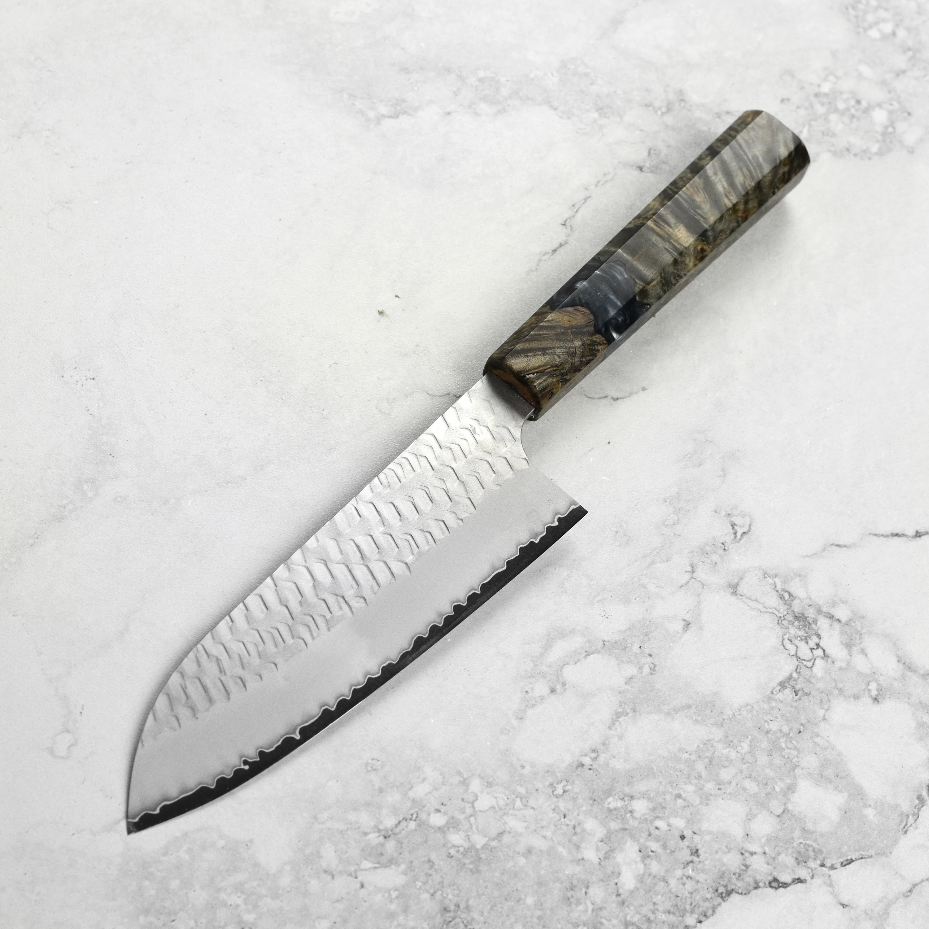 Nigara SG2 Migaki Tsuchime 7" Santoku - Image 4