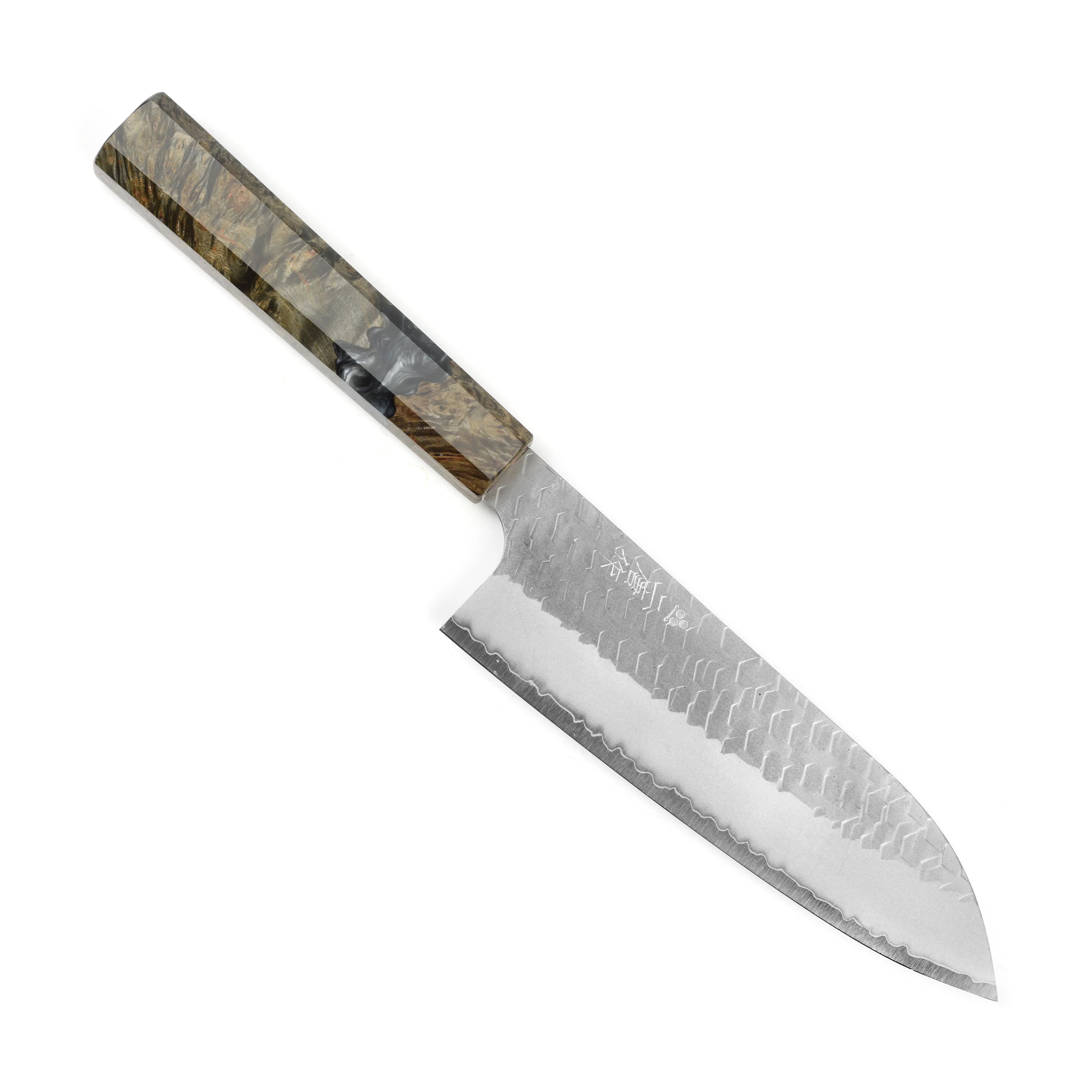 Nigara SG2 Migaki Tsuchime 7" Santoku - Image 9