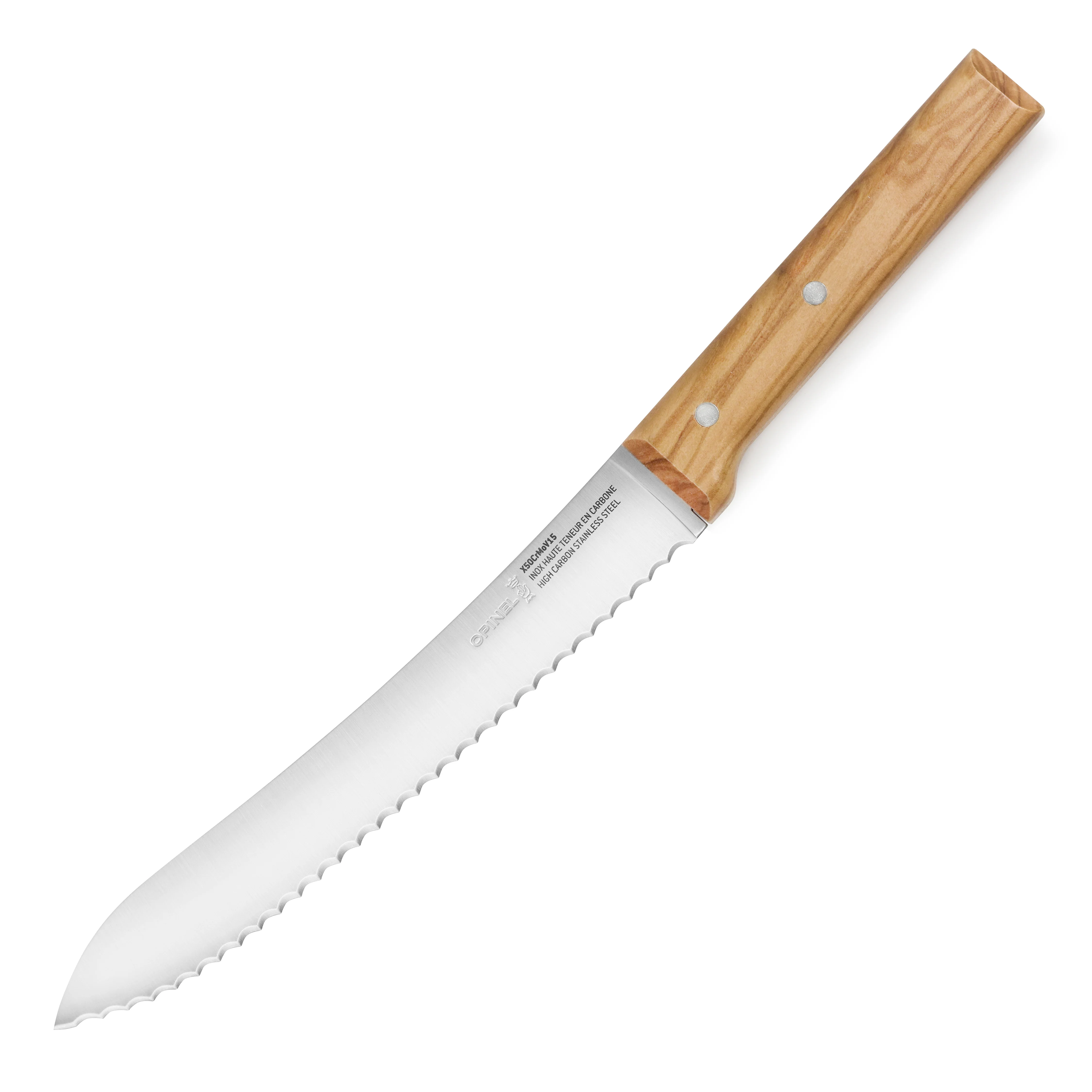 Opinel Parallele Olivewood 8.25" Bread Knife - Image 4