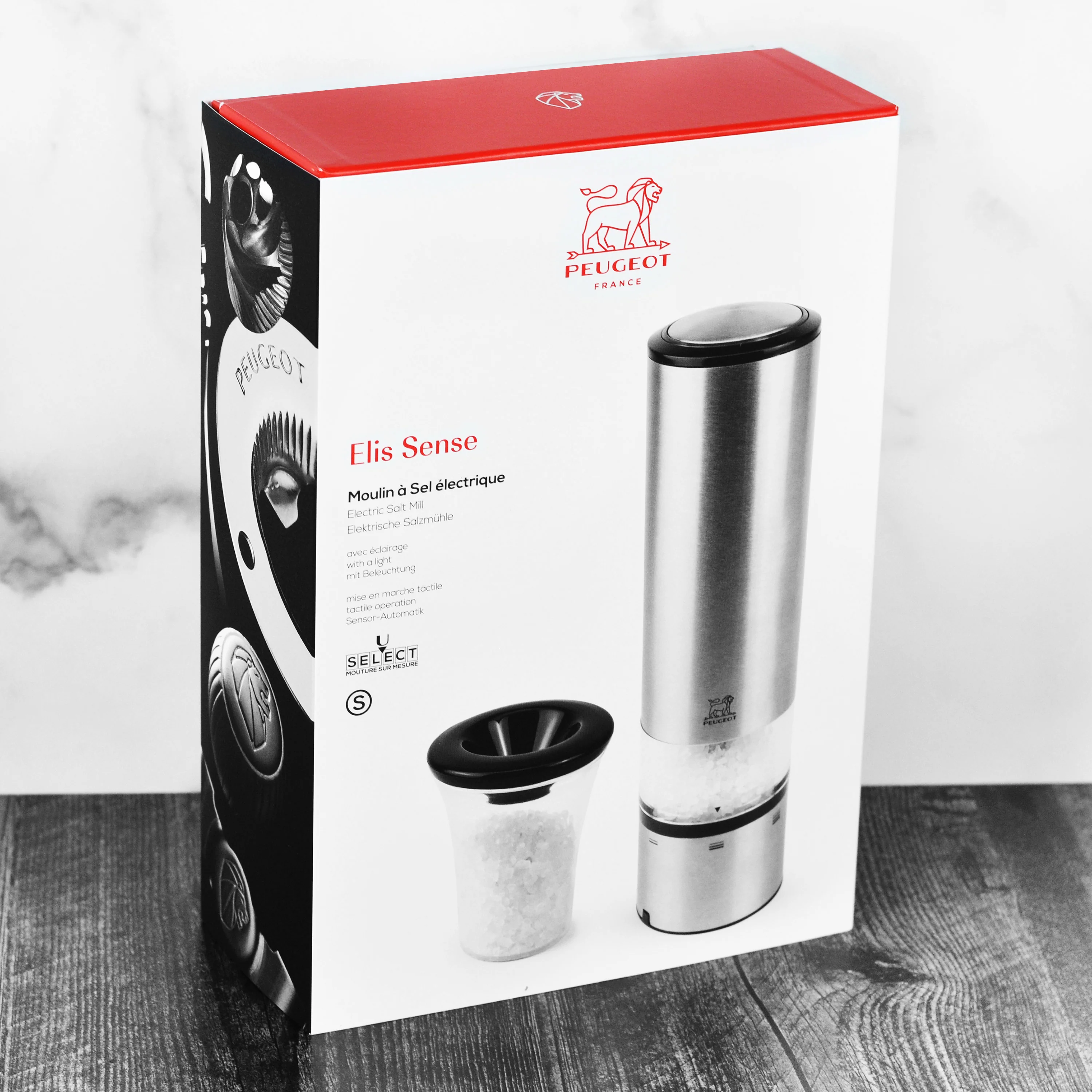 Peugeot Elis Sense 8" Stainless Steel Electric Salt Mill - Image 7