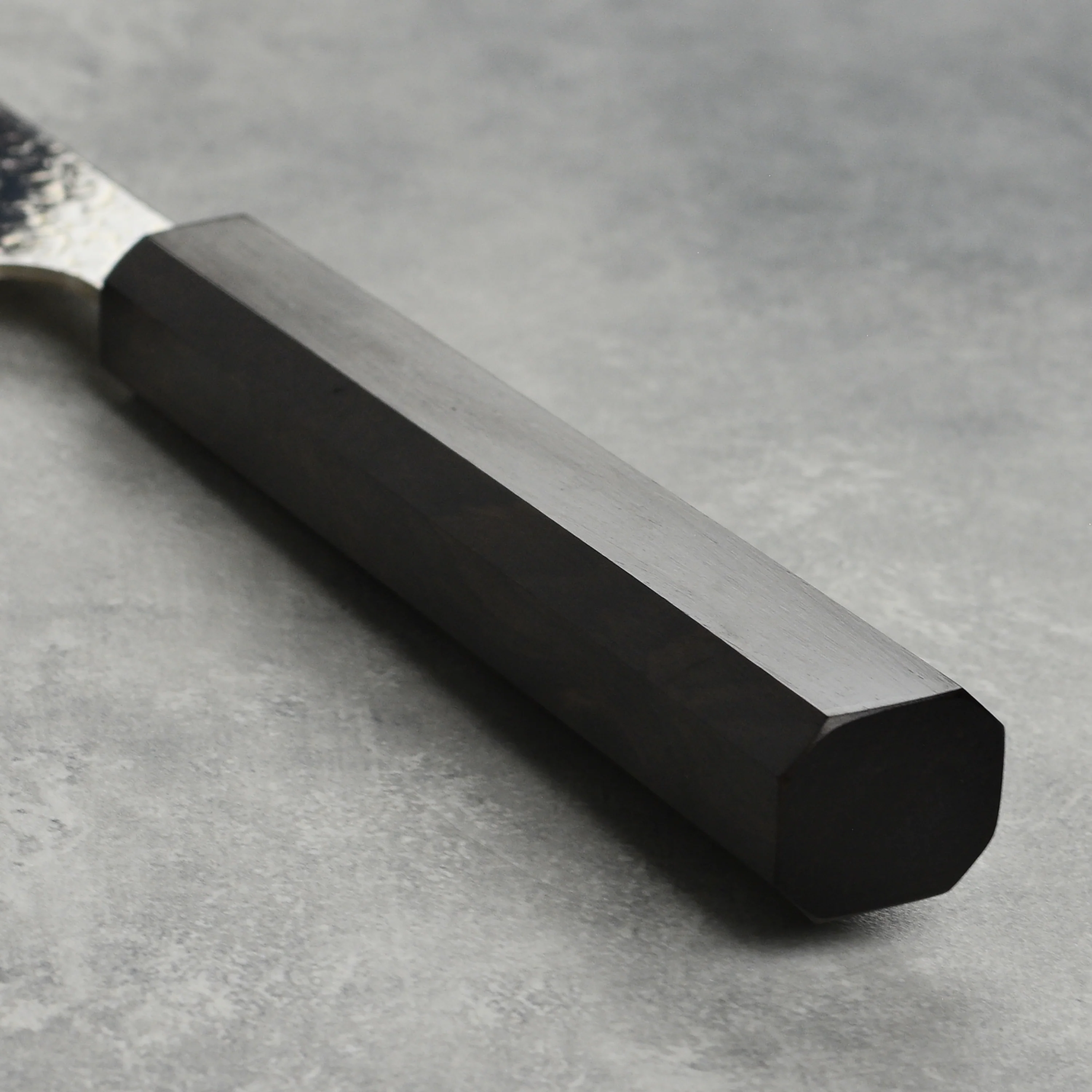 Saji Rainbow Damascus 6.5" Santoku, Ebony - Image 2