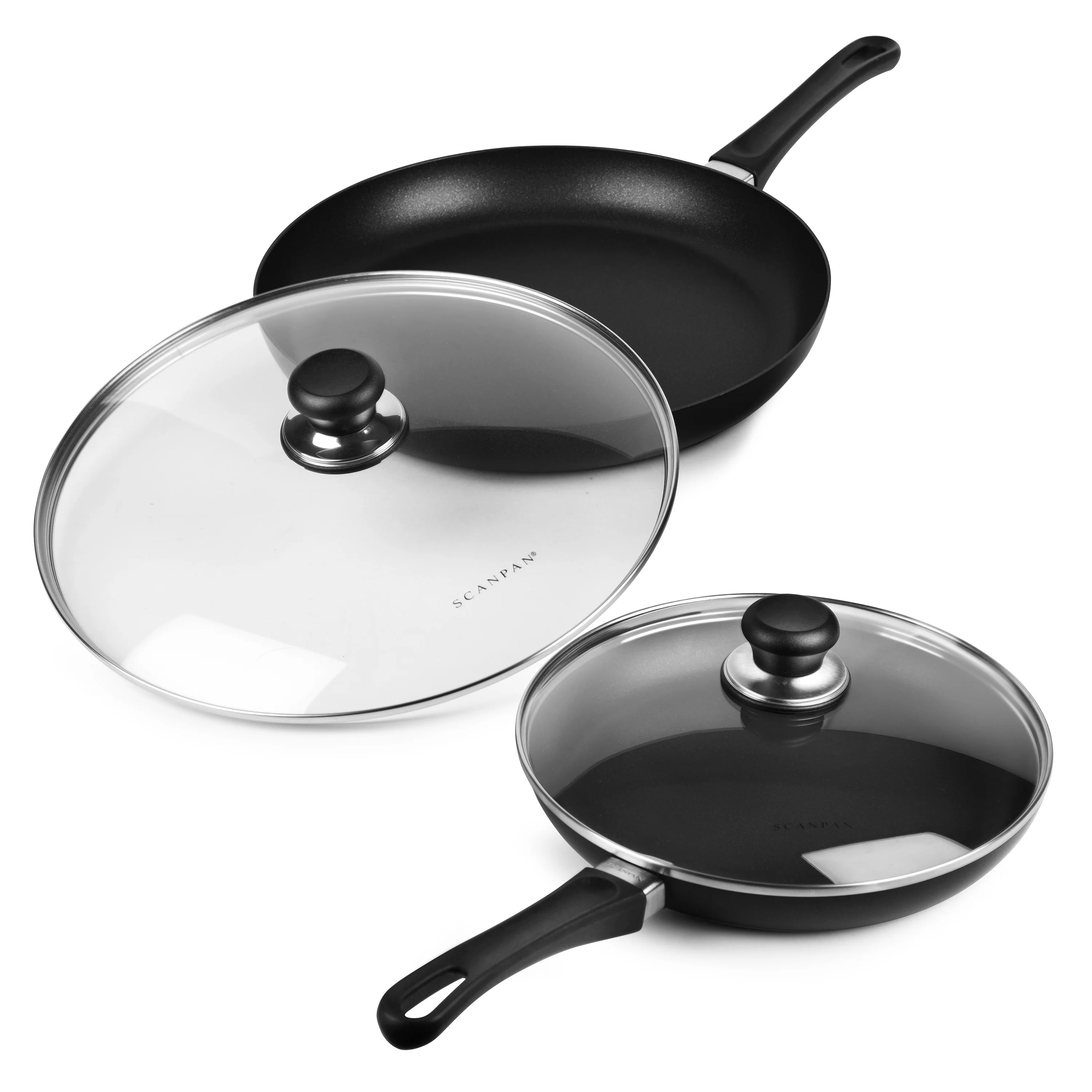 Scanpan Classic 10.25 & 12.5" Nonstick Fry Pan Set with Lids - Image 7