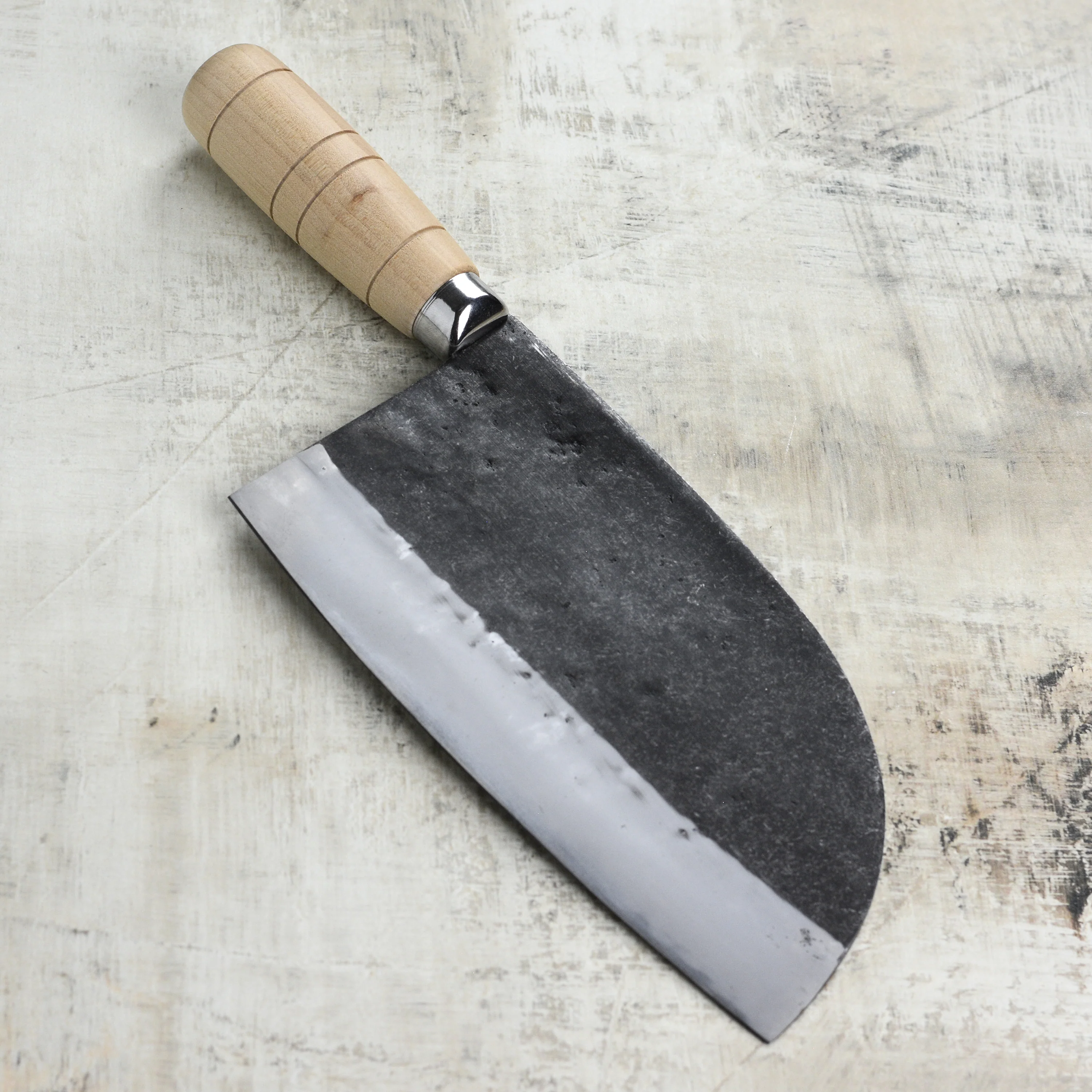 Sentan Forged Aogami #2 Kurouchi 7.5" Santoku Cleaver - Image 5