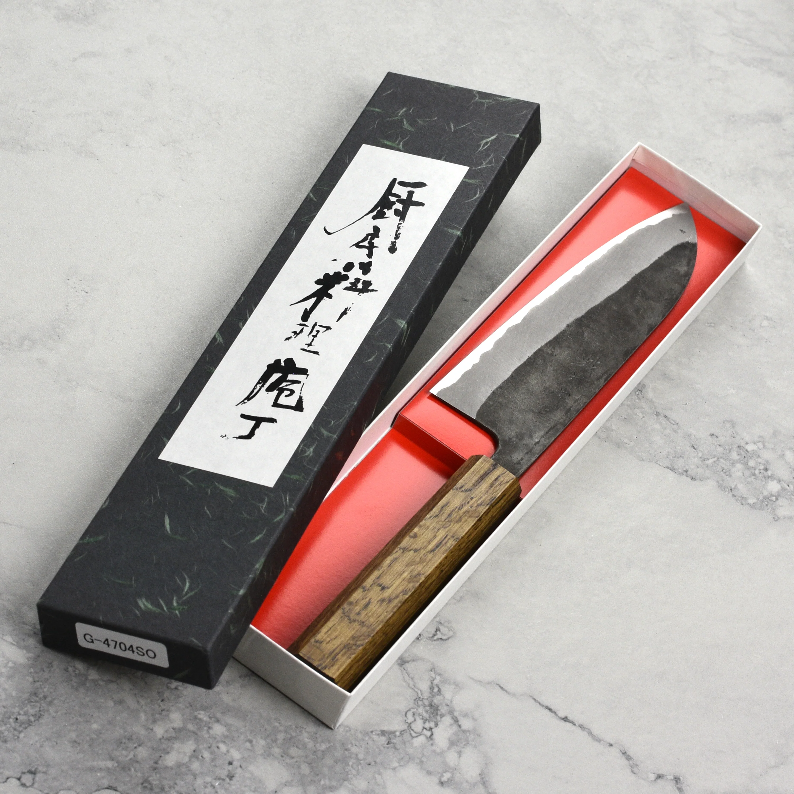 Shiro Kamo Aogami Super Kurouchi Stainless Clad 6.5" Santoku - Image 3
