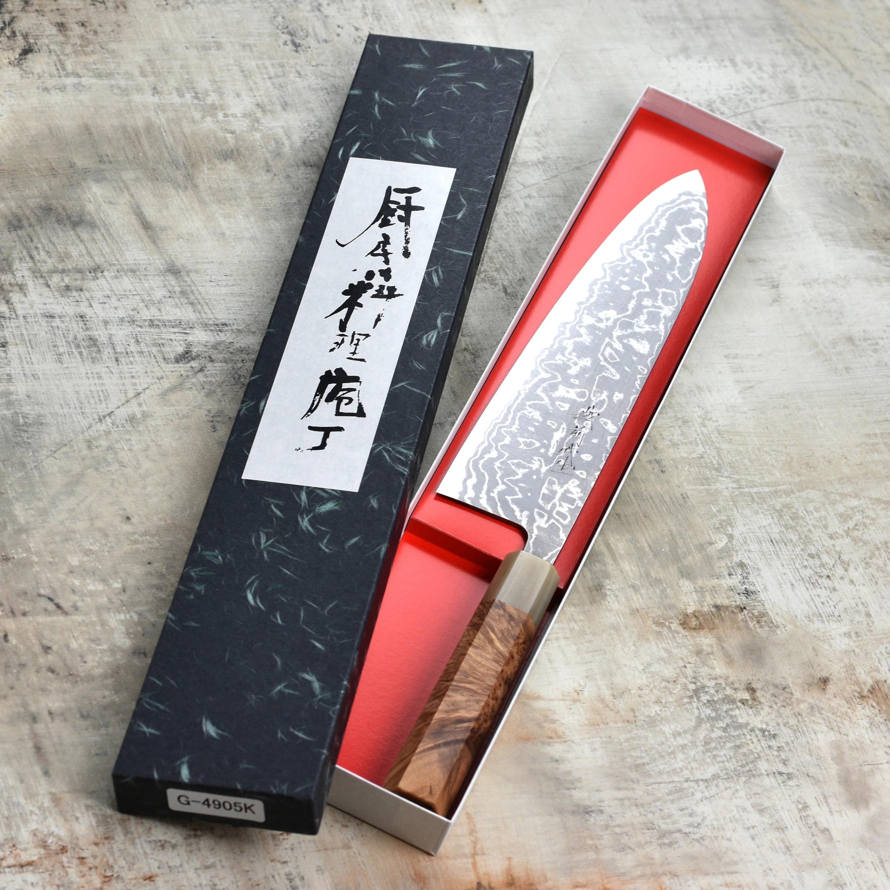 Shiro Kamo Shirogami #2 Damascus 9.4" Gyuto - Image 3