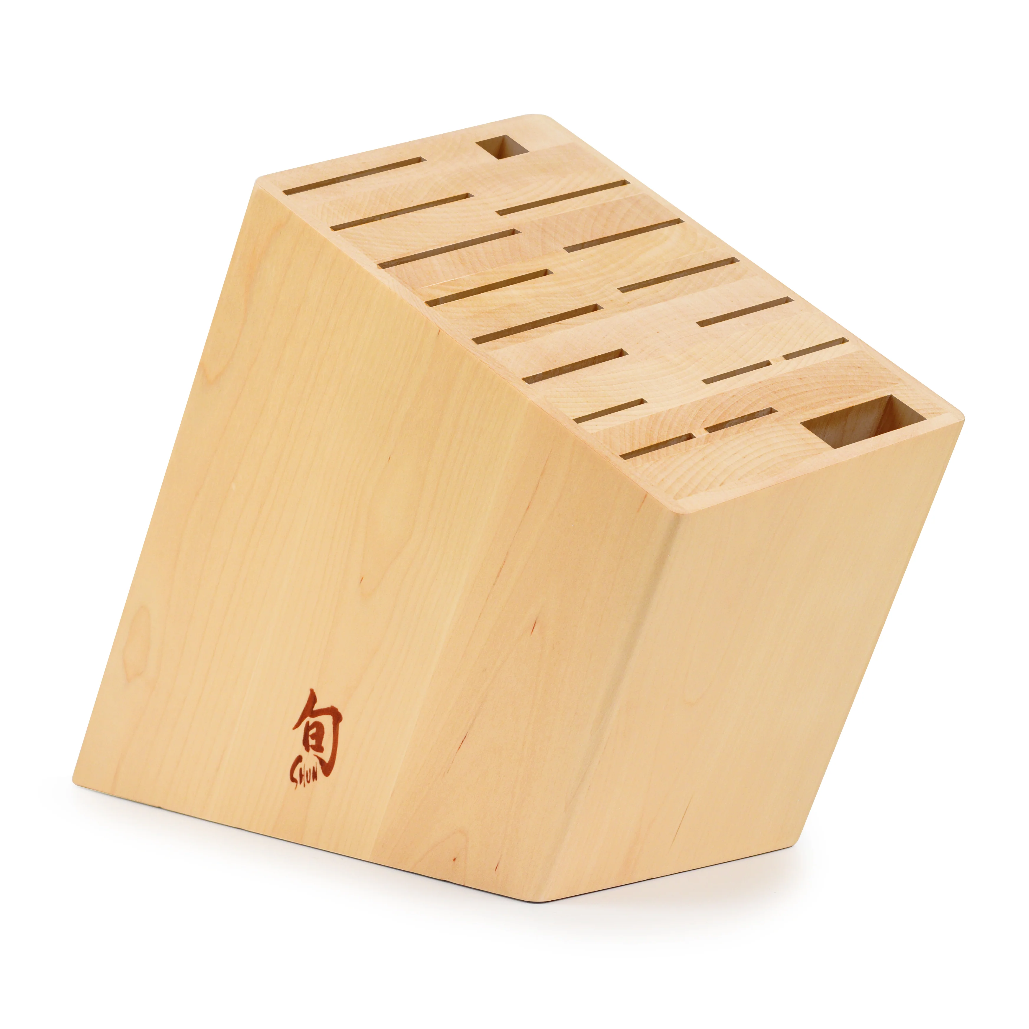 Shun 17 Slot Angled Birch Knife Block - Image 4