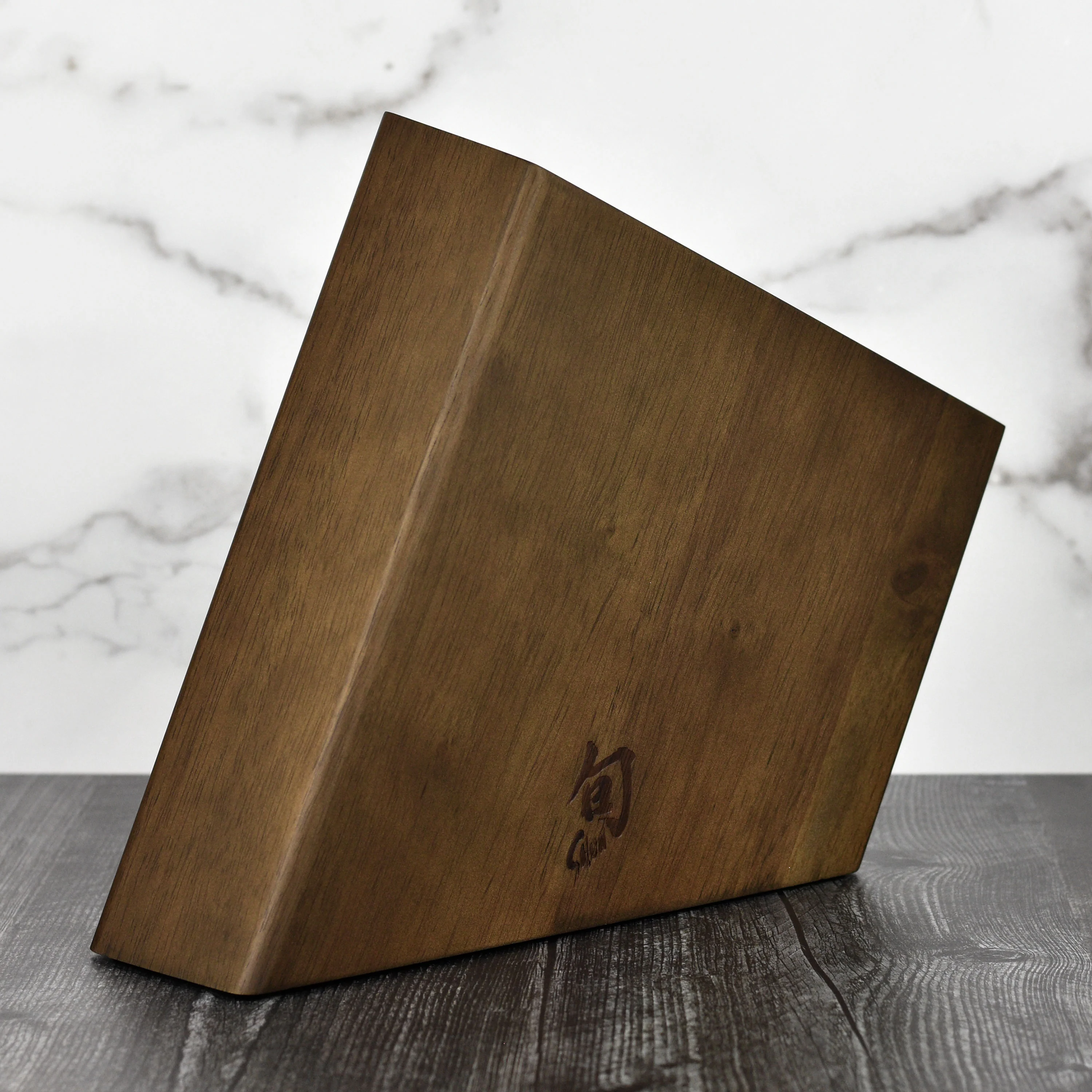 Shun 8 Slot Angled Knife Block, Walnut Finish - Image 6