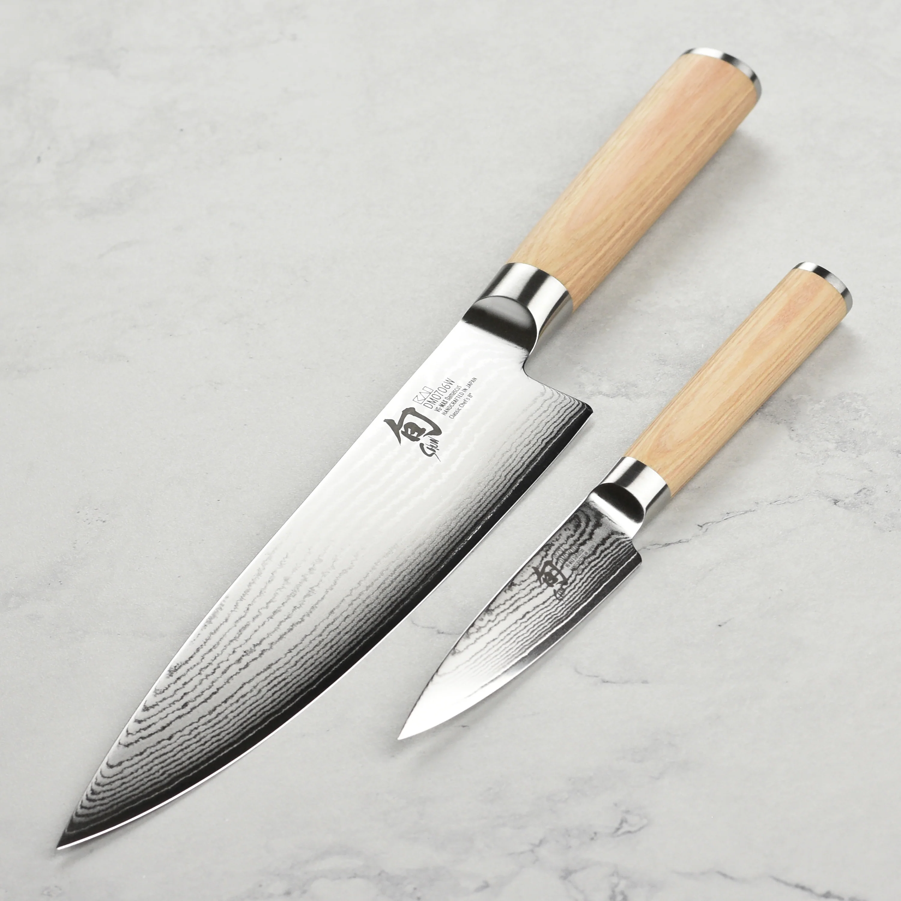 Shun Classic Blonde Chef's & Paring Knife Set - Image 4