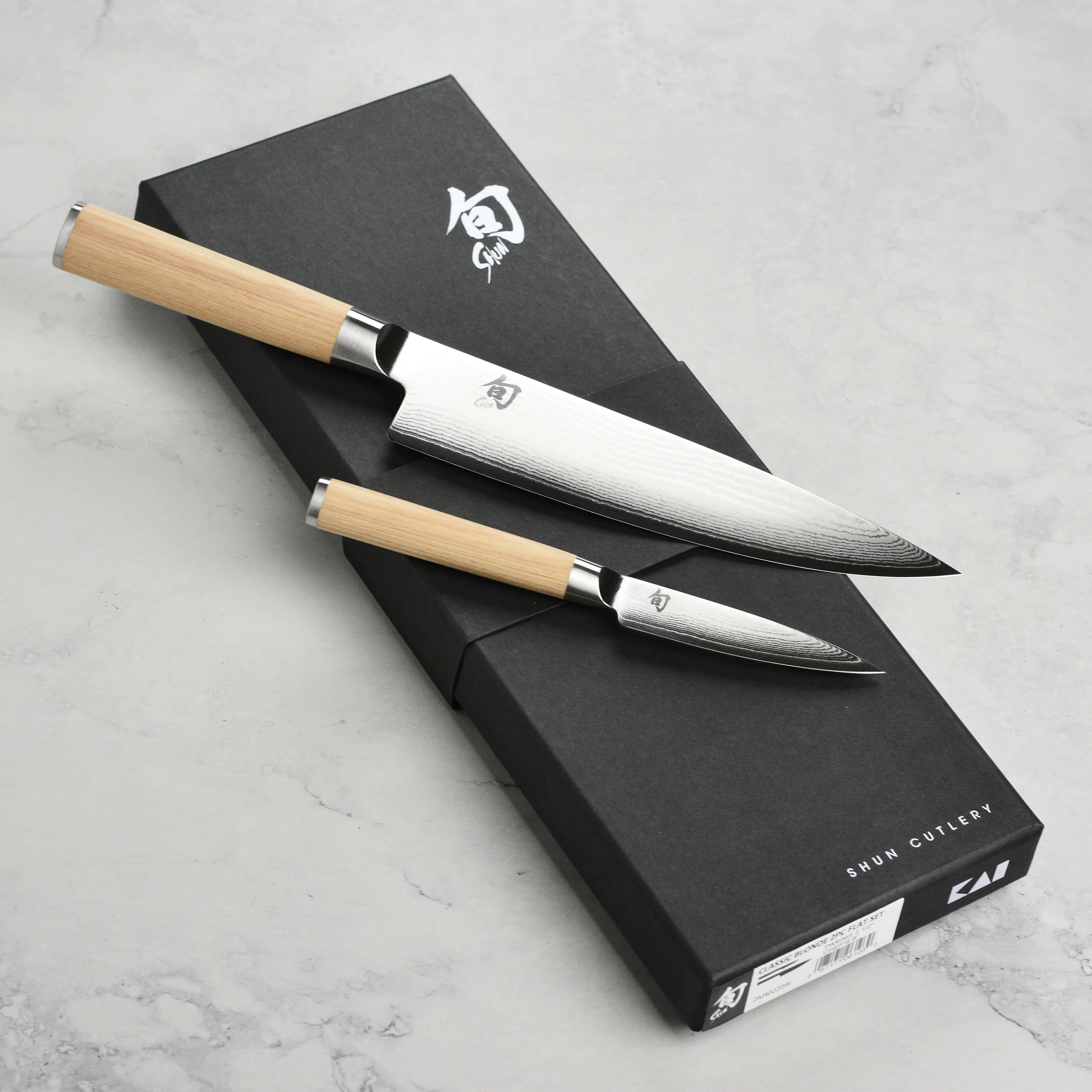 Shun Classic Blonde Chef's & Paring Knife Set - Image 6