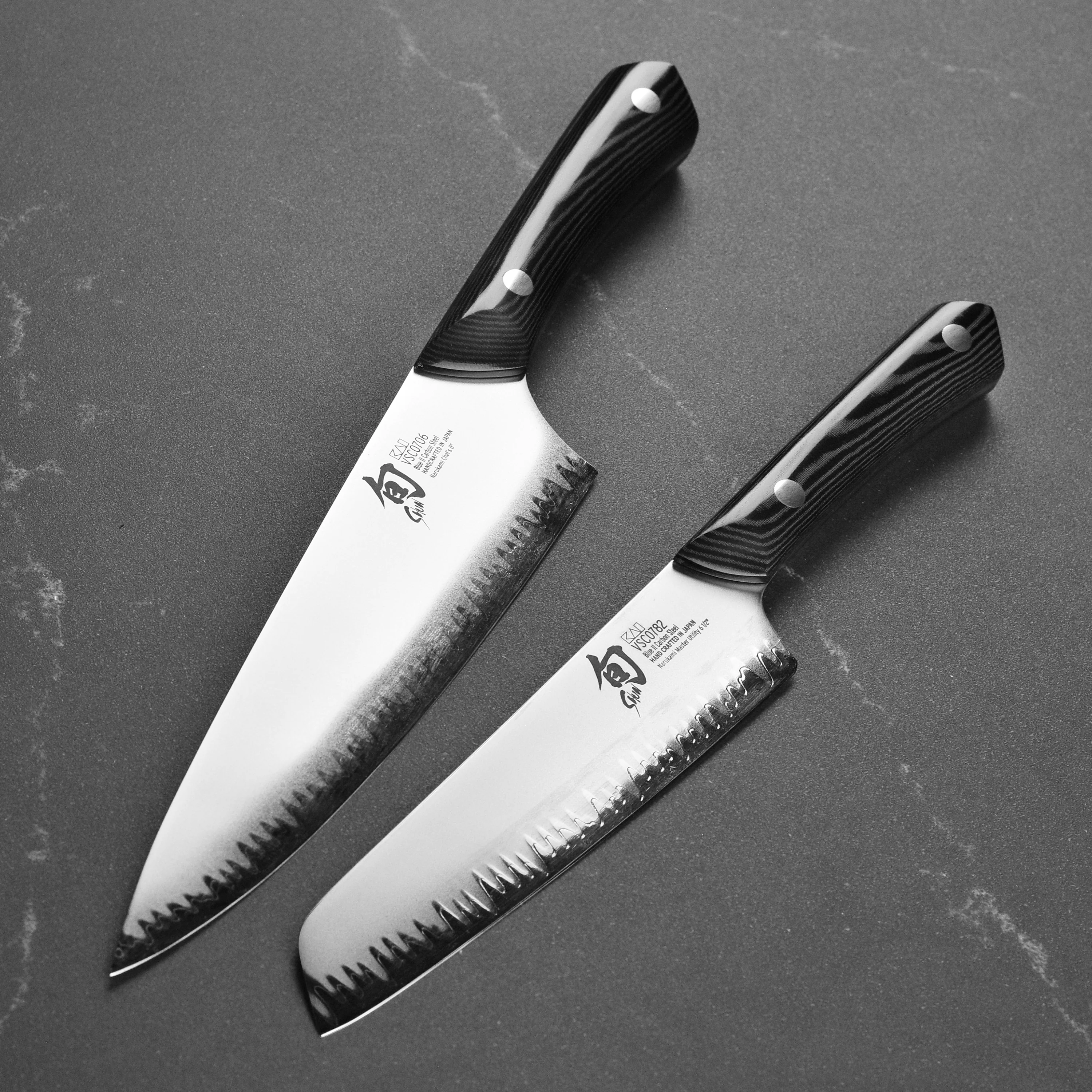 Shun Narukami Blue #2 Carbon Steel Chef's & Master Utility Knife Set - Image 5