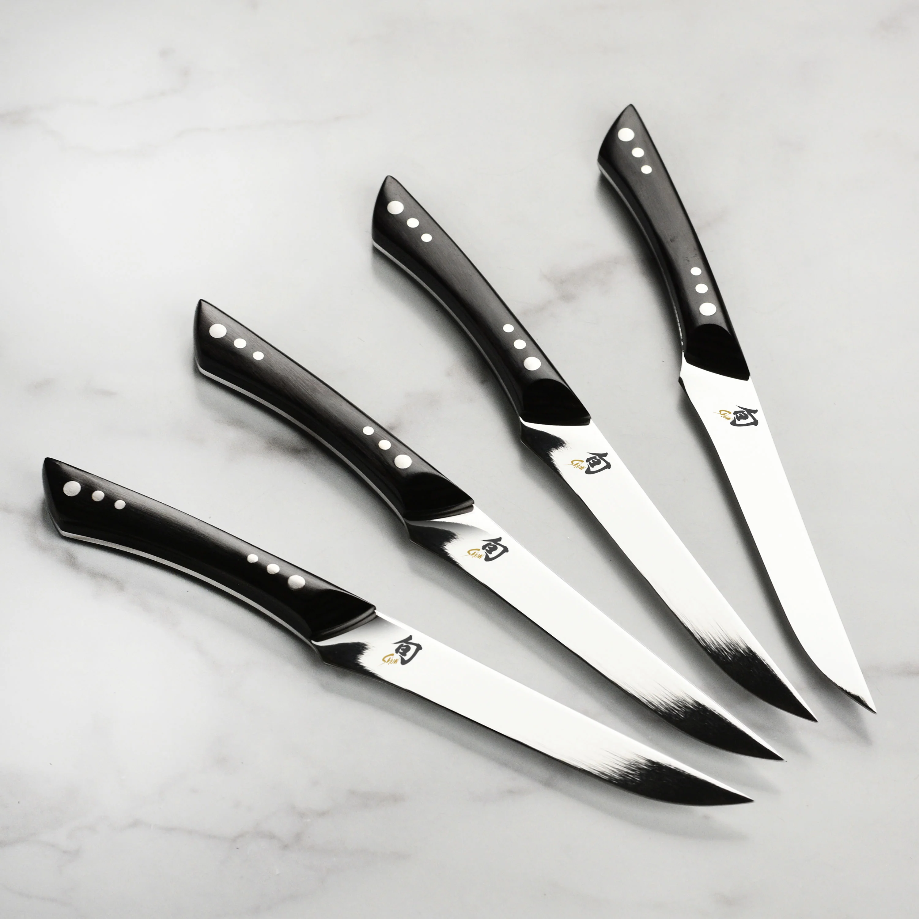 Shun 4 Piece Shima Steak Knife Set, Black Pakkawood - Image 7