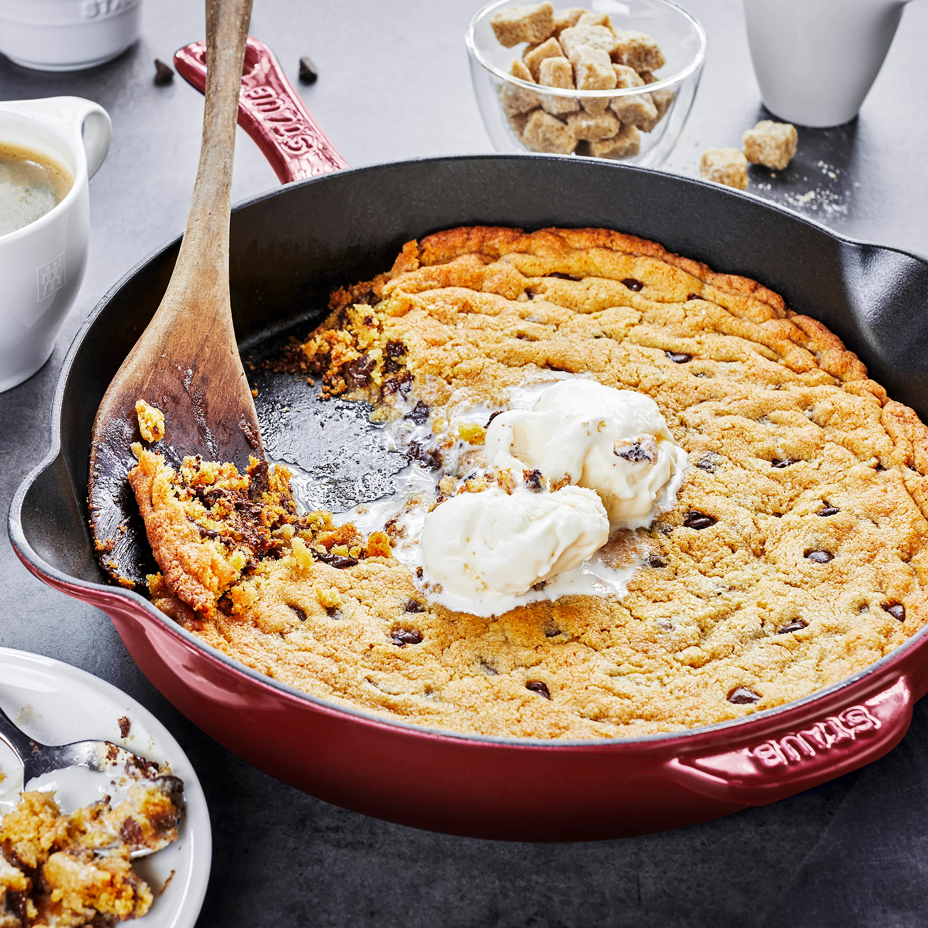 Staub 11" Grenadine Cast Iron Deep Traditional Skillet - Image 2