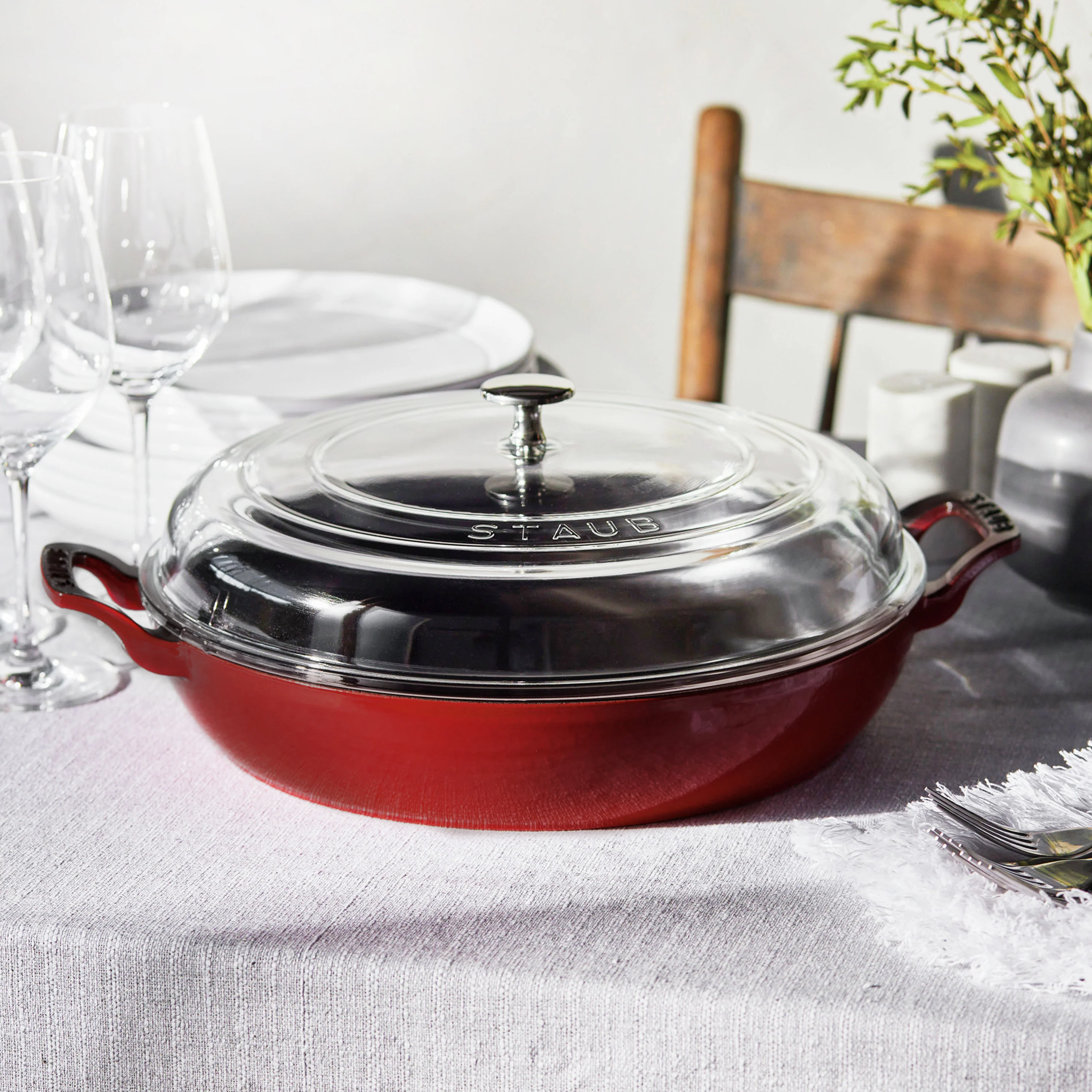 Staub 3.5-quart Grenadine Braiser with Glass Lid - Image 5