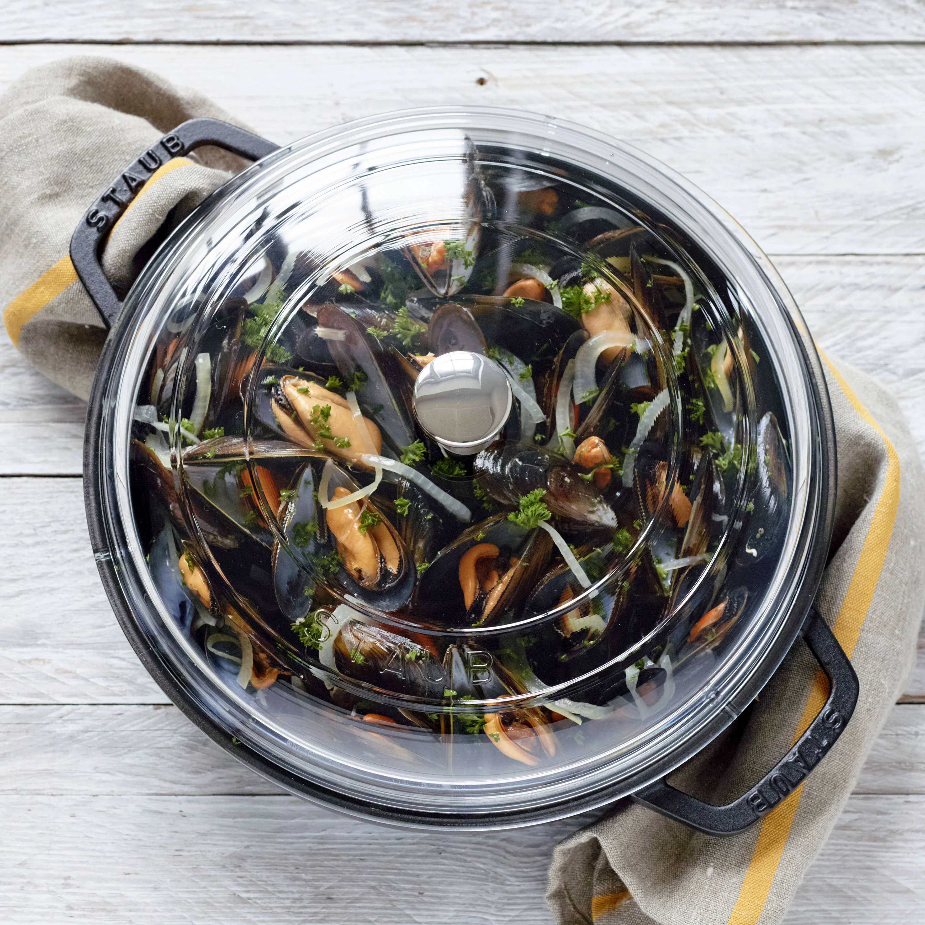 Staub 3.5-quart Matte Black Braiser with Glass Lid - Image 3