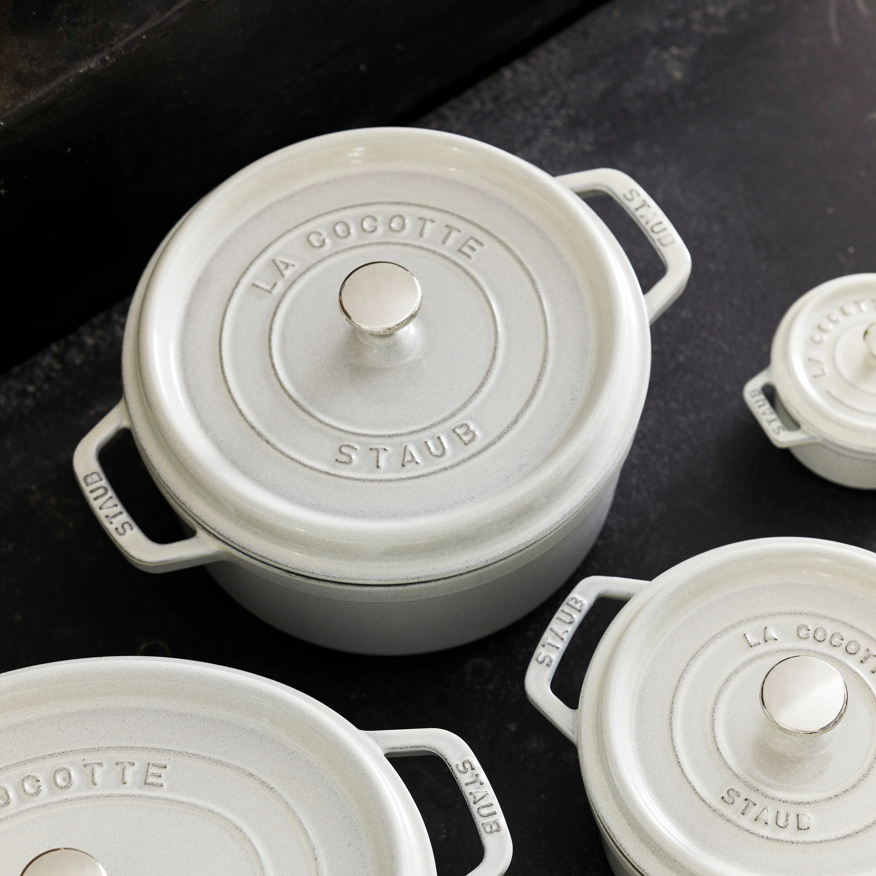 Staub 2.75-quart White Truffle Round Dutch Oven - Image 3
