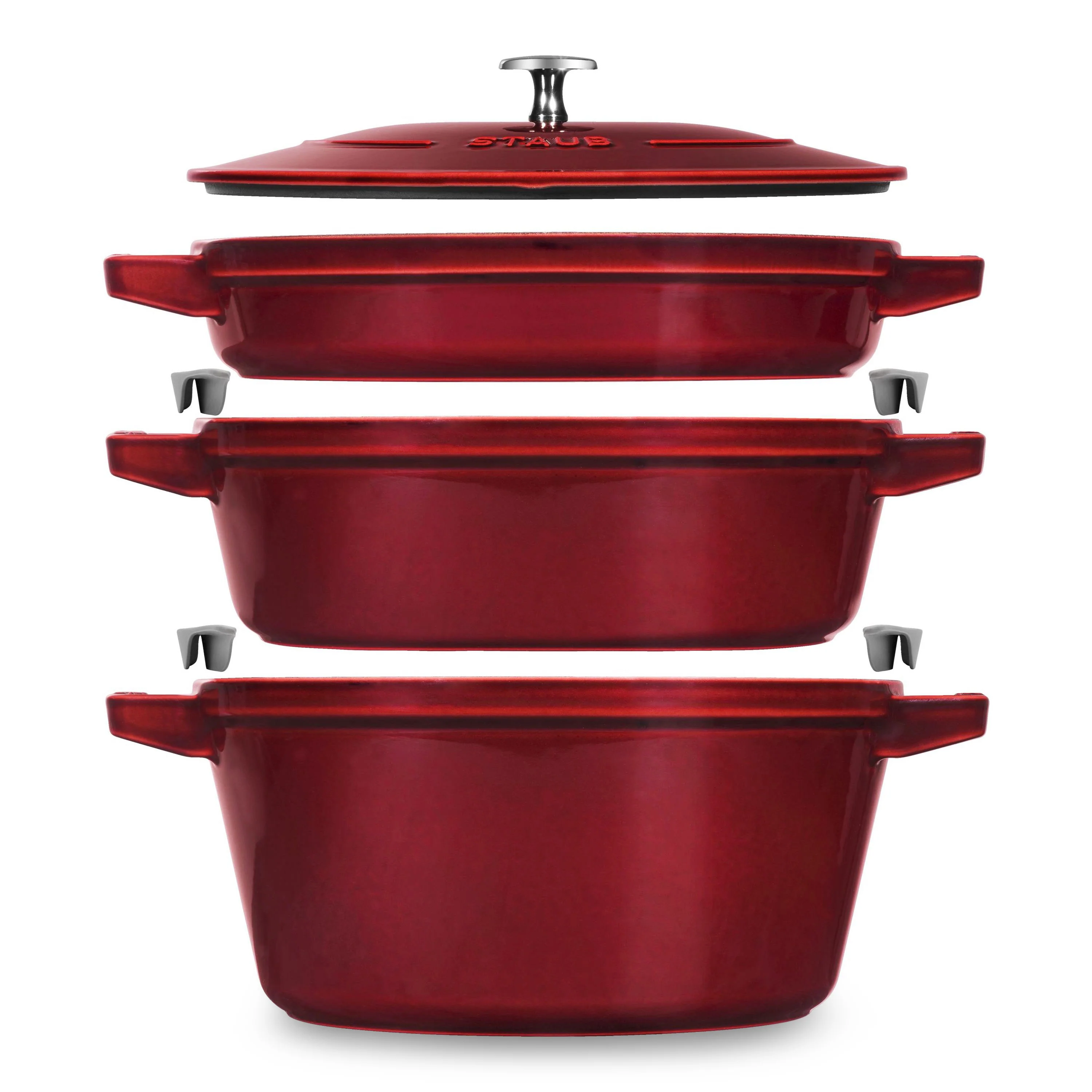 Staub 4 Piece Grenadine Stackable Cast Iron Cookware Set - Image 7