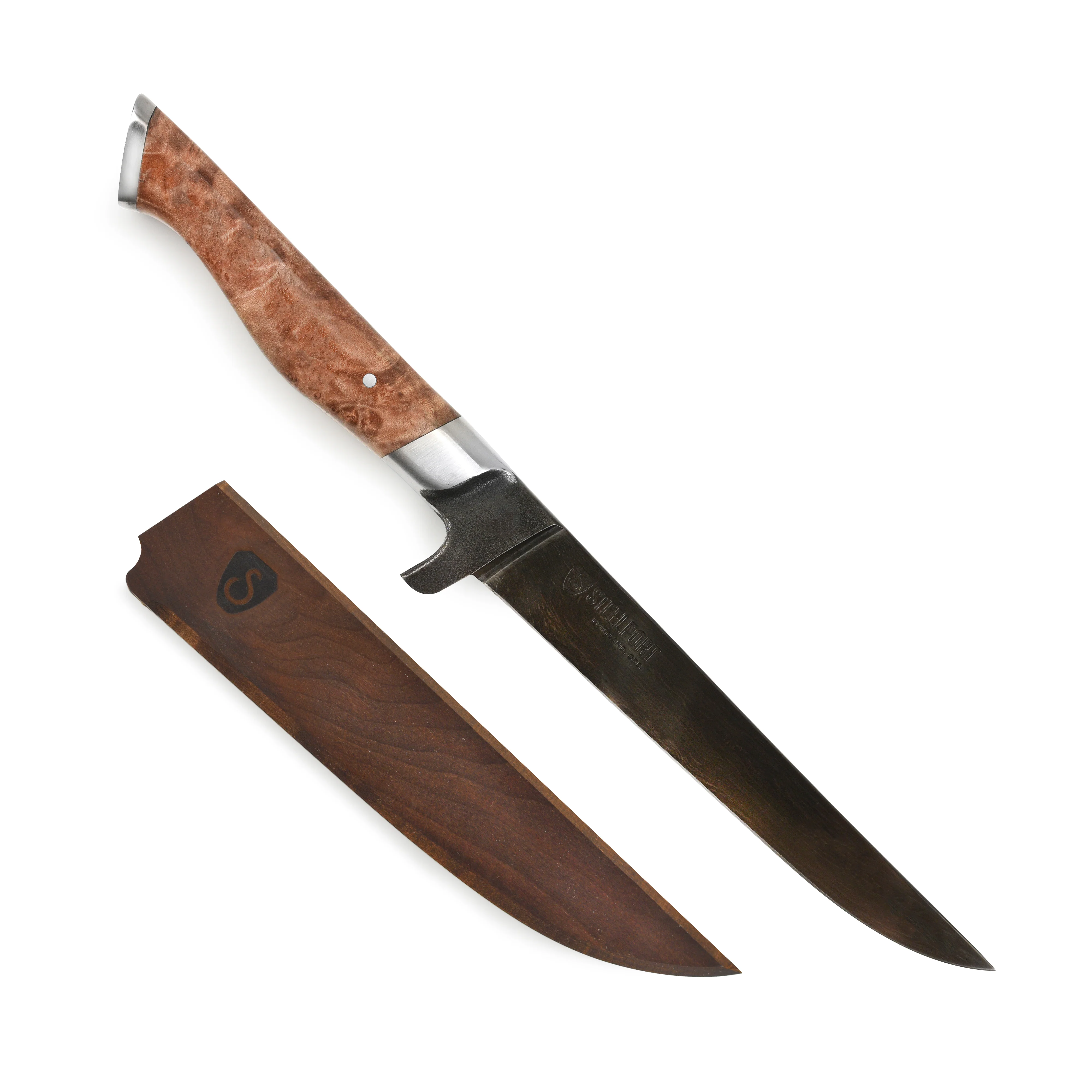 Steelport Carbon Steel 6" Boning Knife with Oregon Maple Magnetic Sheath - Image 7