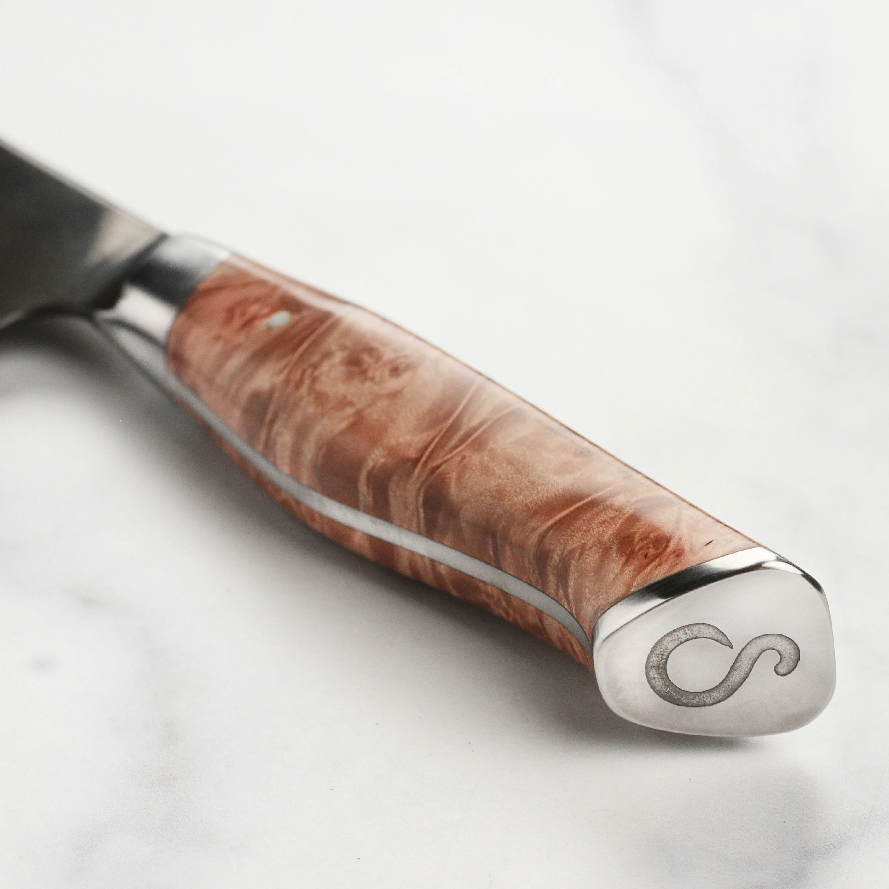 Steelport Carbon Steel 6" Chef's Knife with Oregon Maple Magnetic Sheath - Image 2