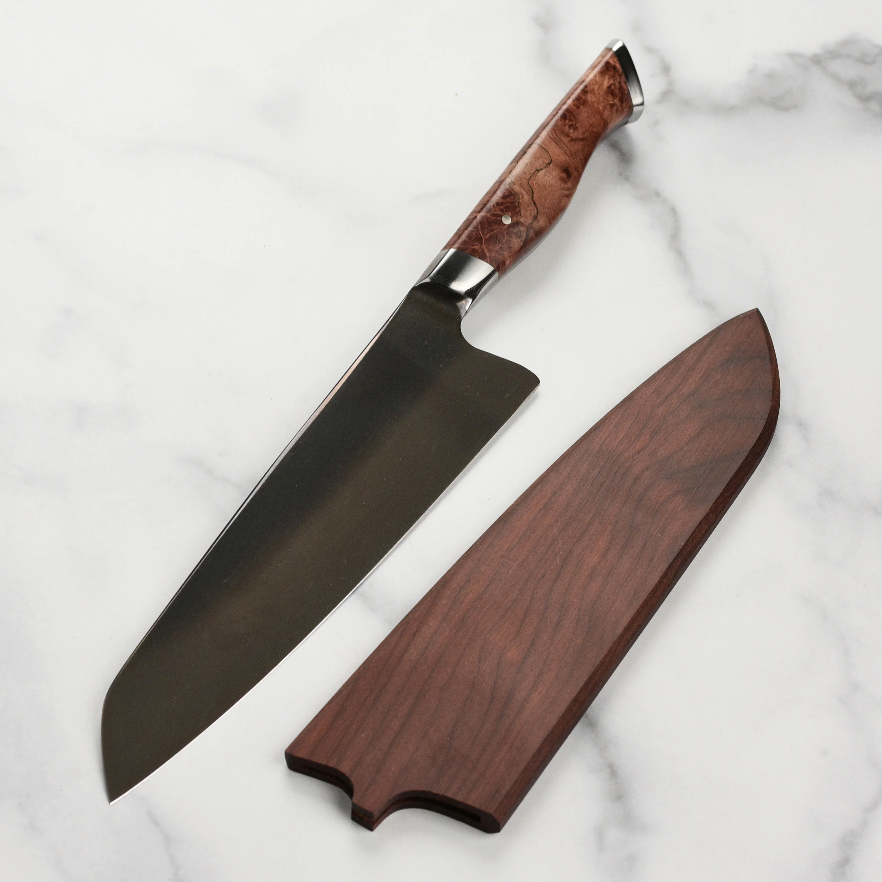 Steelport Carbon Steel 8" Chef's Knife with Oregon Maple Magnetic Sheath - Image 9
