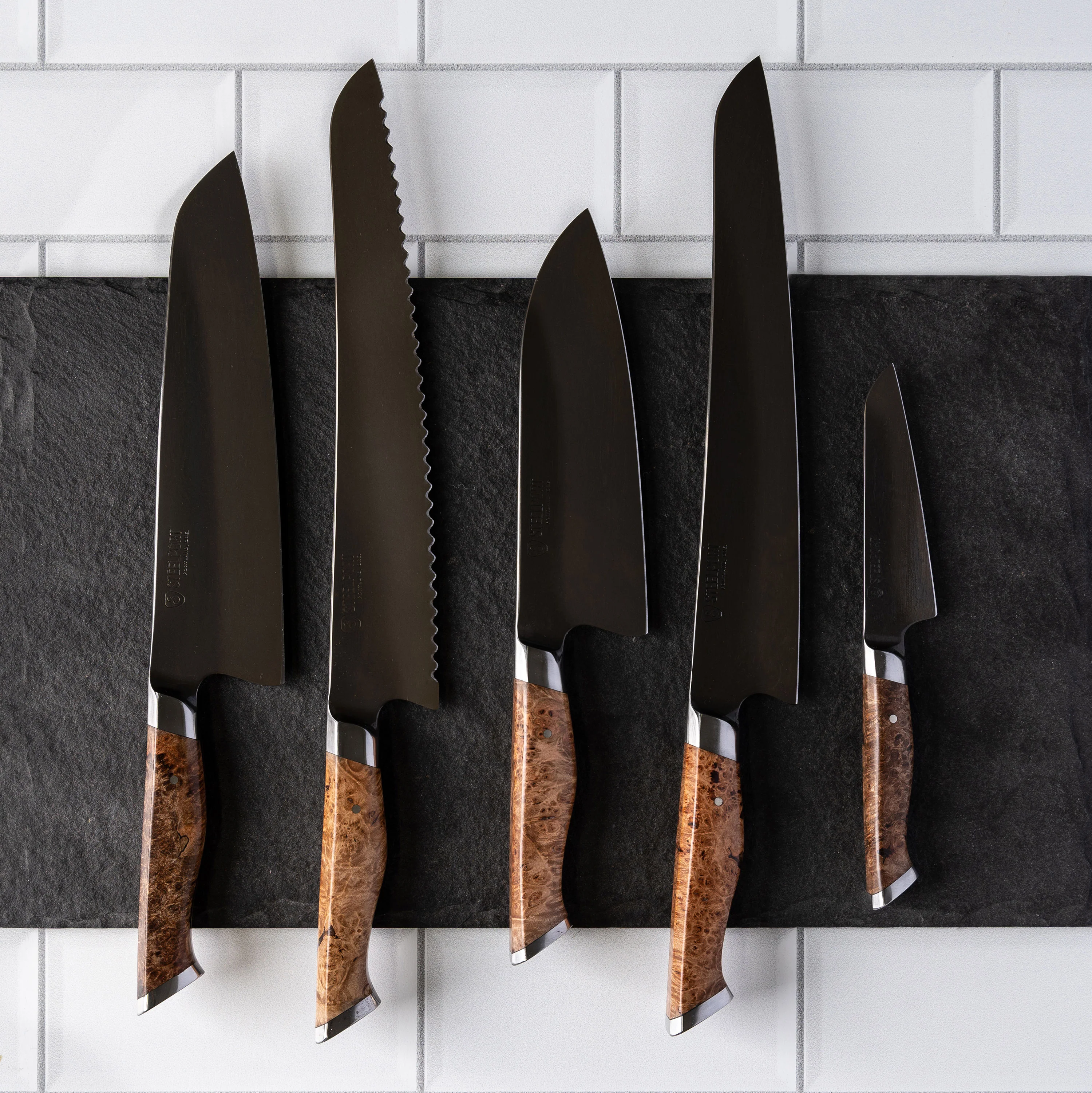 Steelport Carbon Steel 6 Piece Magnetic Knife Block Set - Image 10