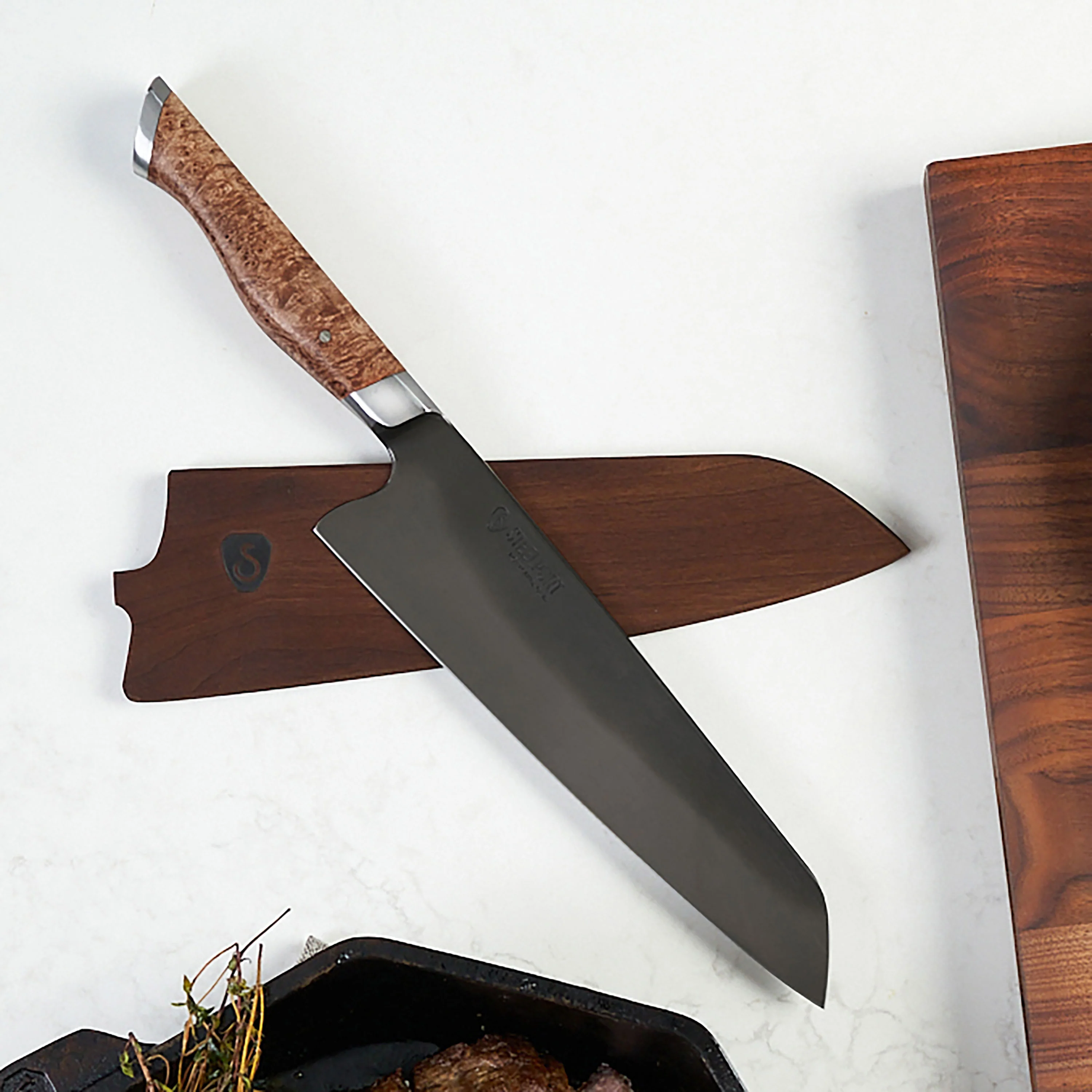 Steelport Carbon Steel 3 Piece Knife Set with Oregon Maple Magnetic Sheaths - Image 10