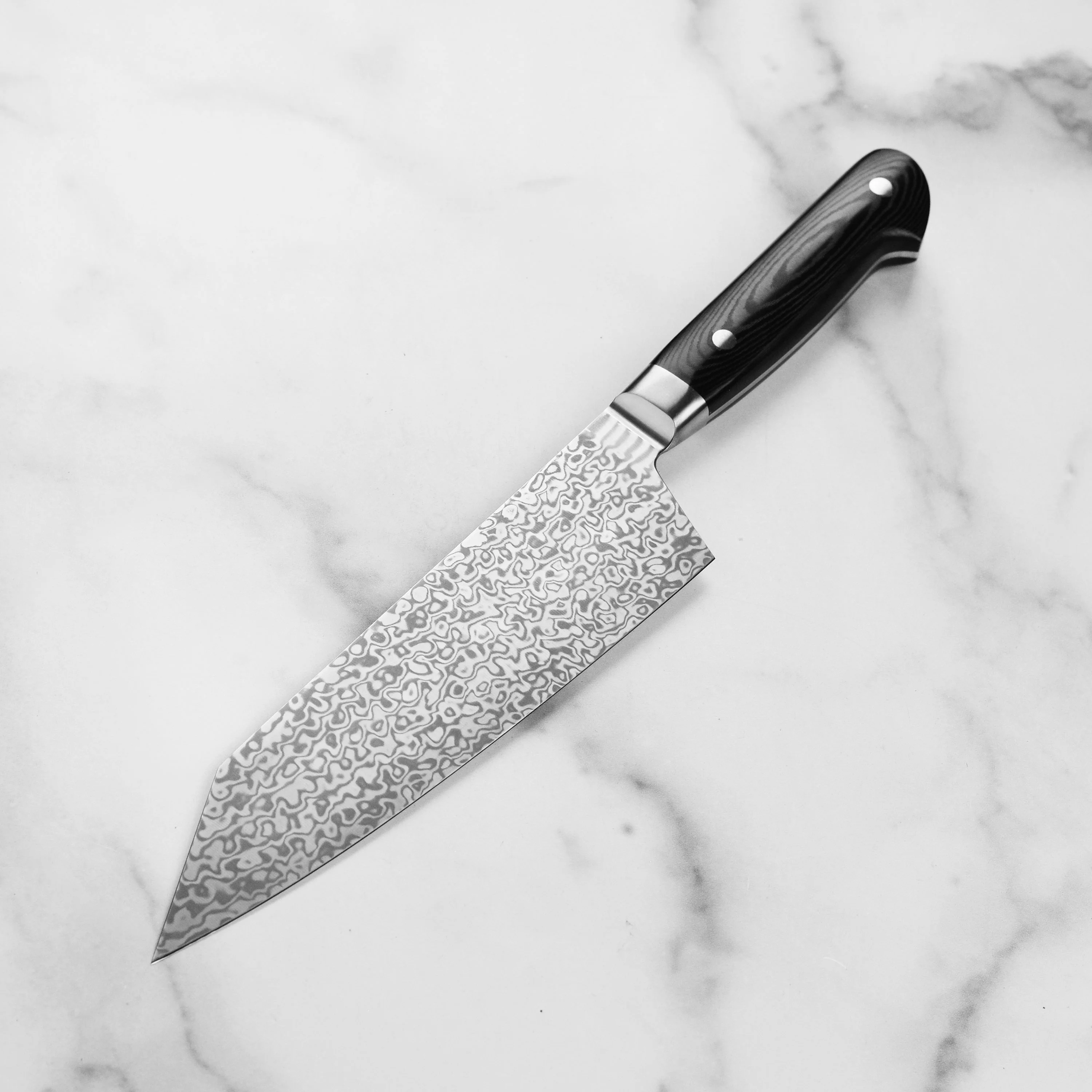Takayuki Coreless Damascus 7.5" Kengata Gyuto - Image 8