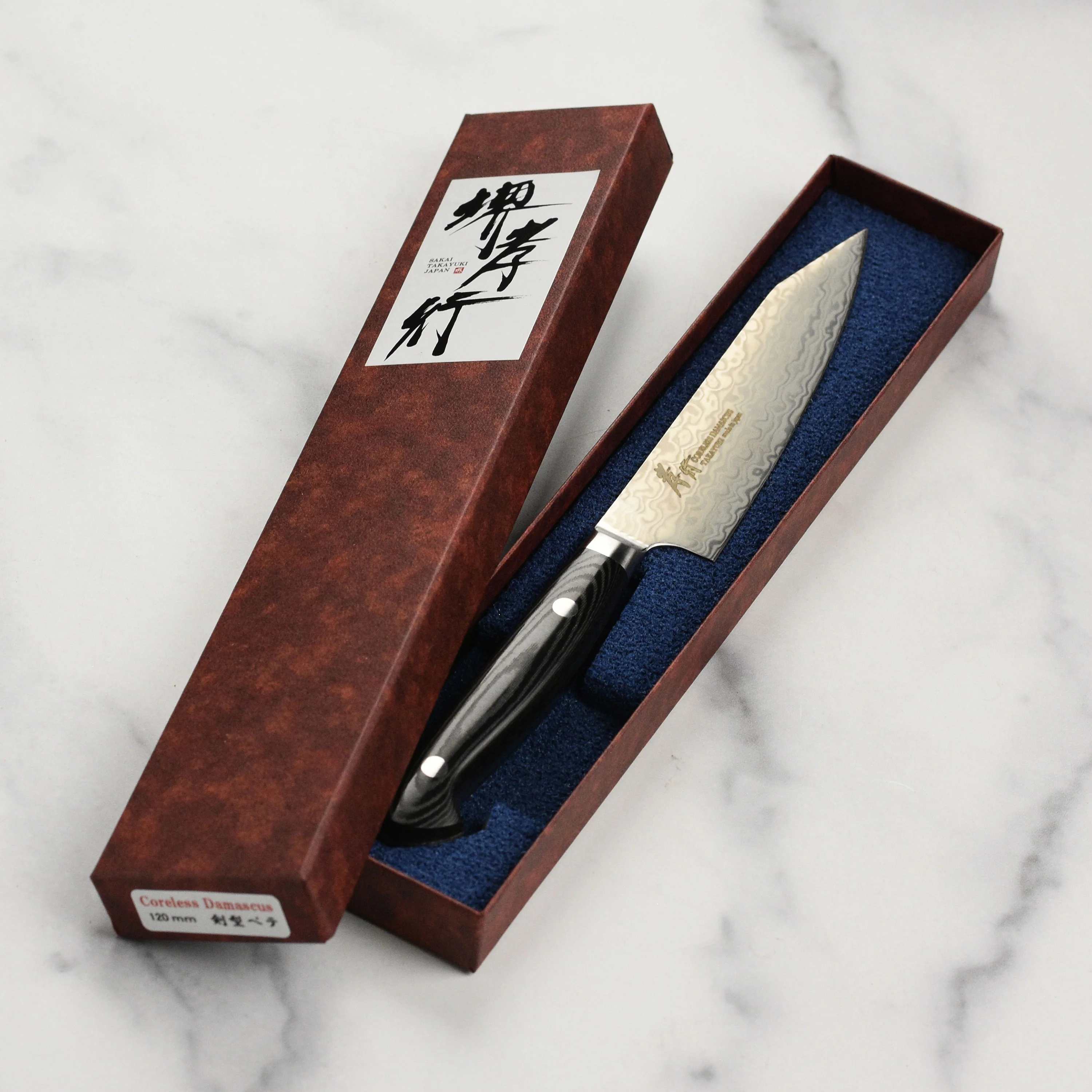 Takayuki Coreless Damascus 4.75" Kengata Petty - Image 12