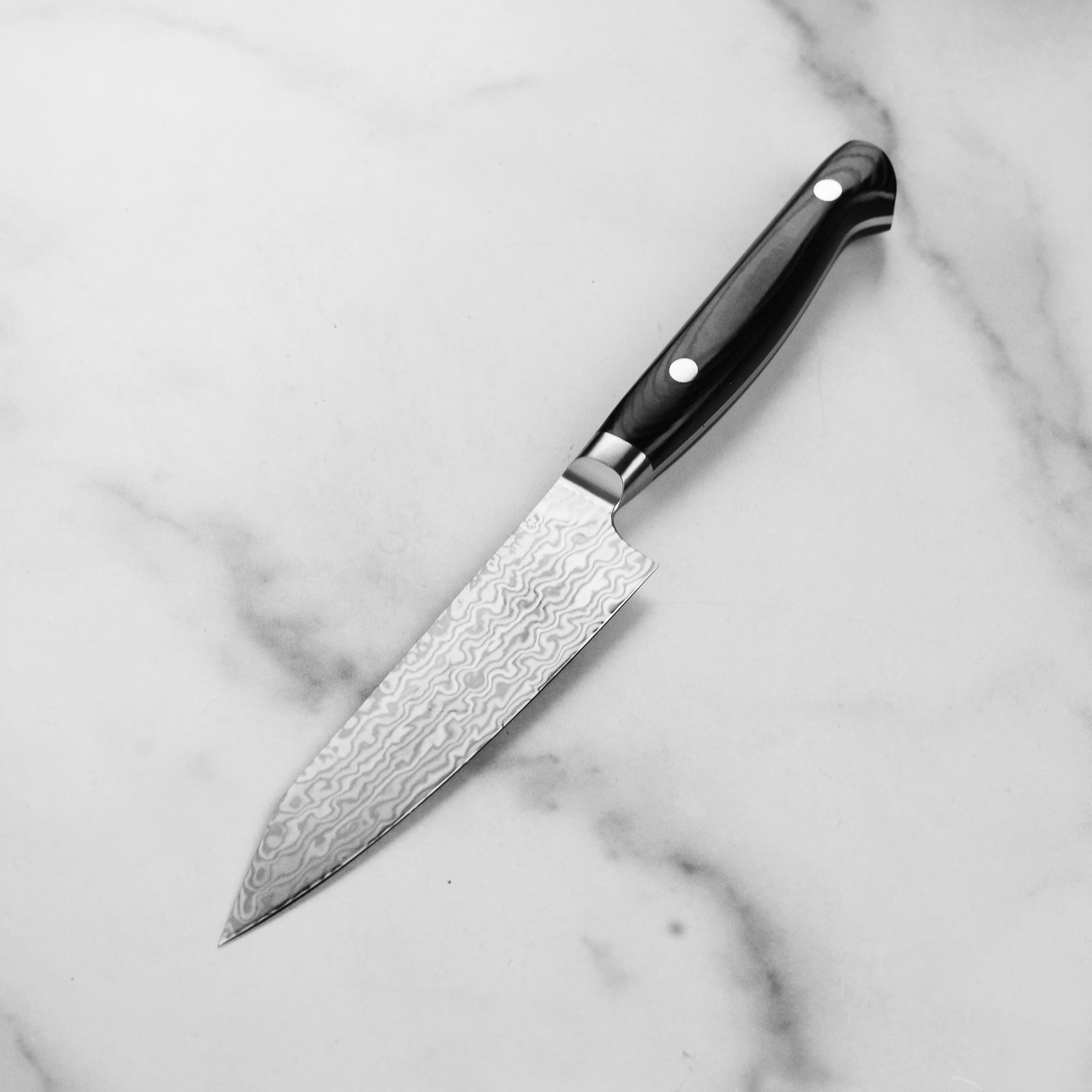 Takayuki Coreless Damascus 4.75" Kengata Petty - Image 9