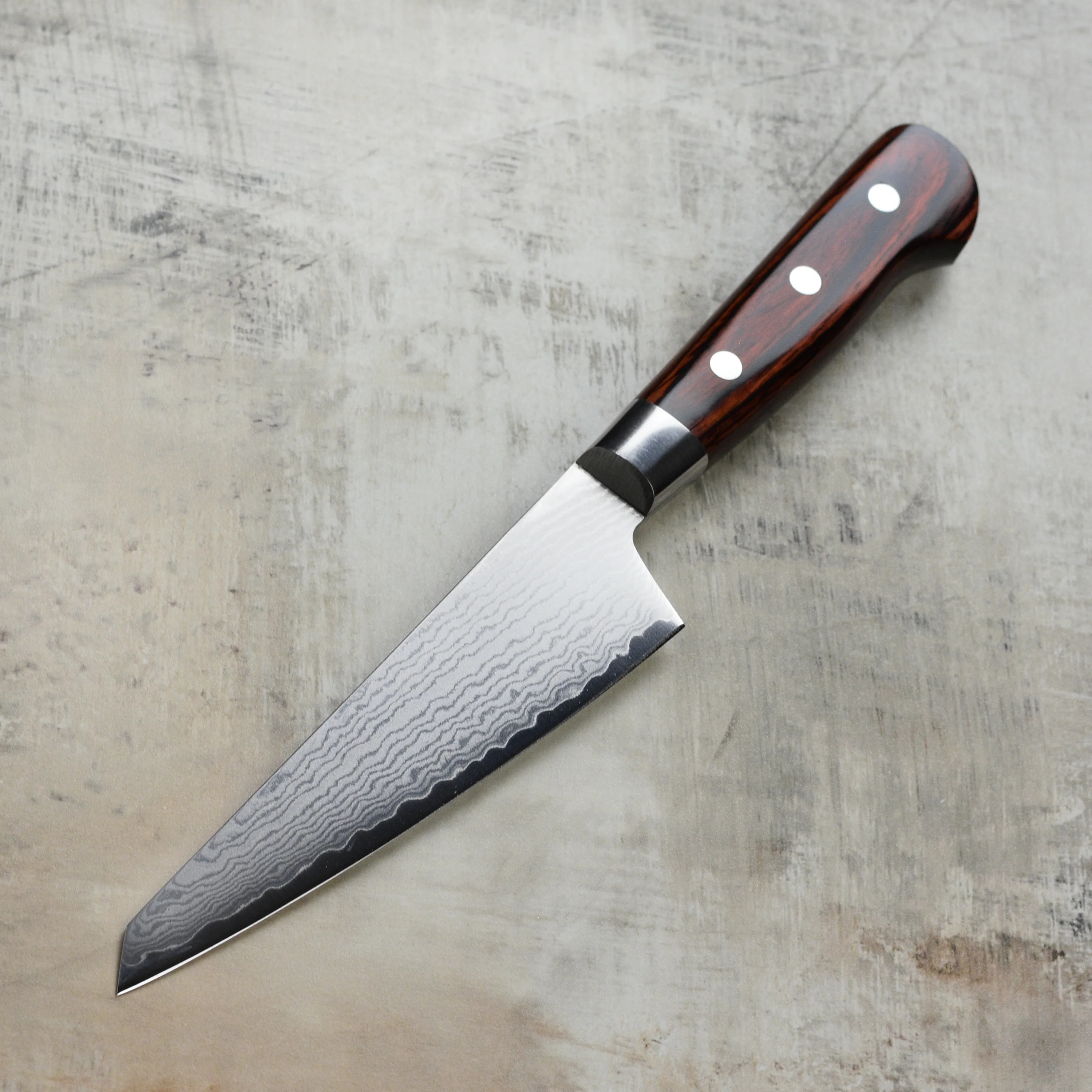 Takayuki Hammered Damascus 5.9" Honesuki - Image 5