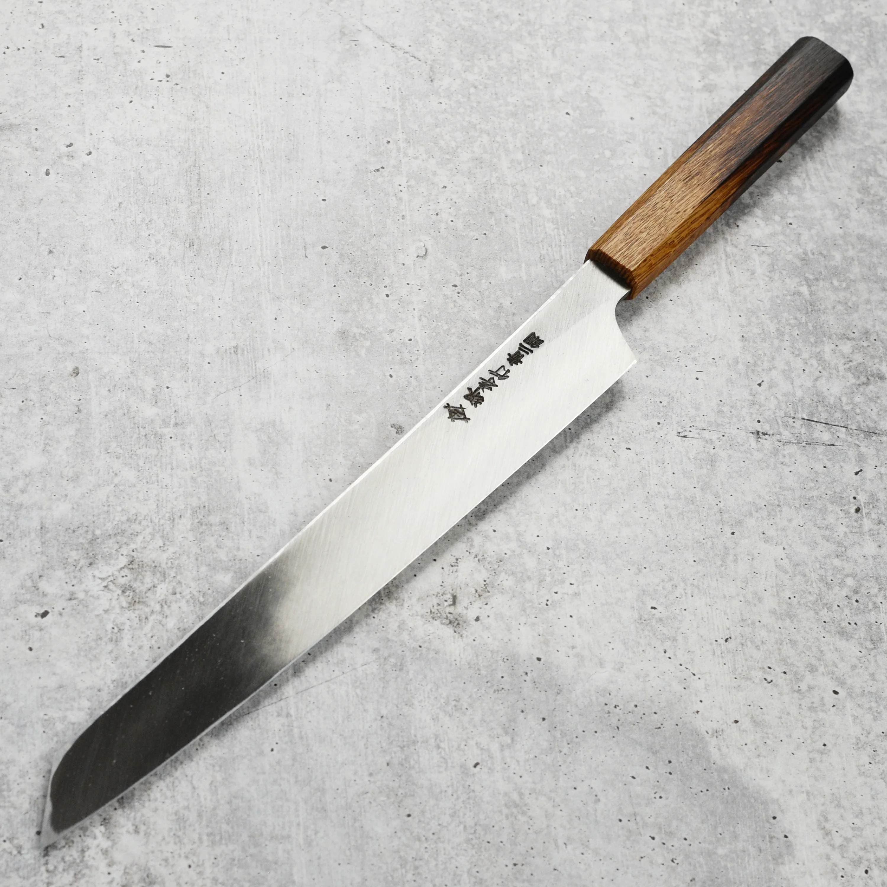 Takayuki x Itsuo Doi Homura Guren Aogami #2 Single-Bevel 11.8" Kengata Yanagiba - Image 6
