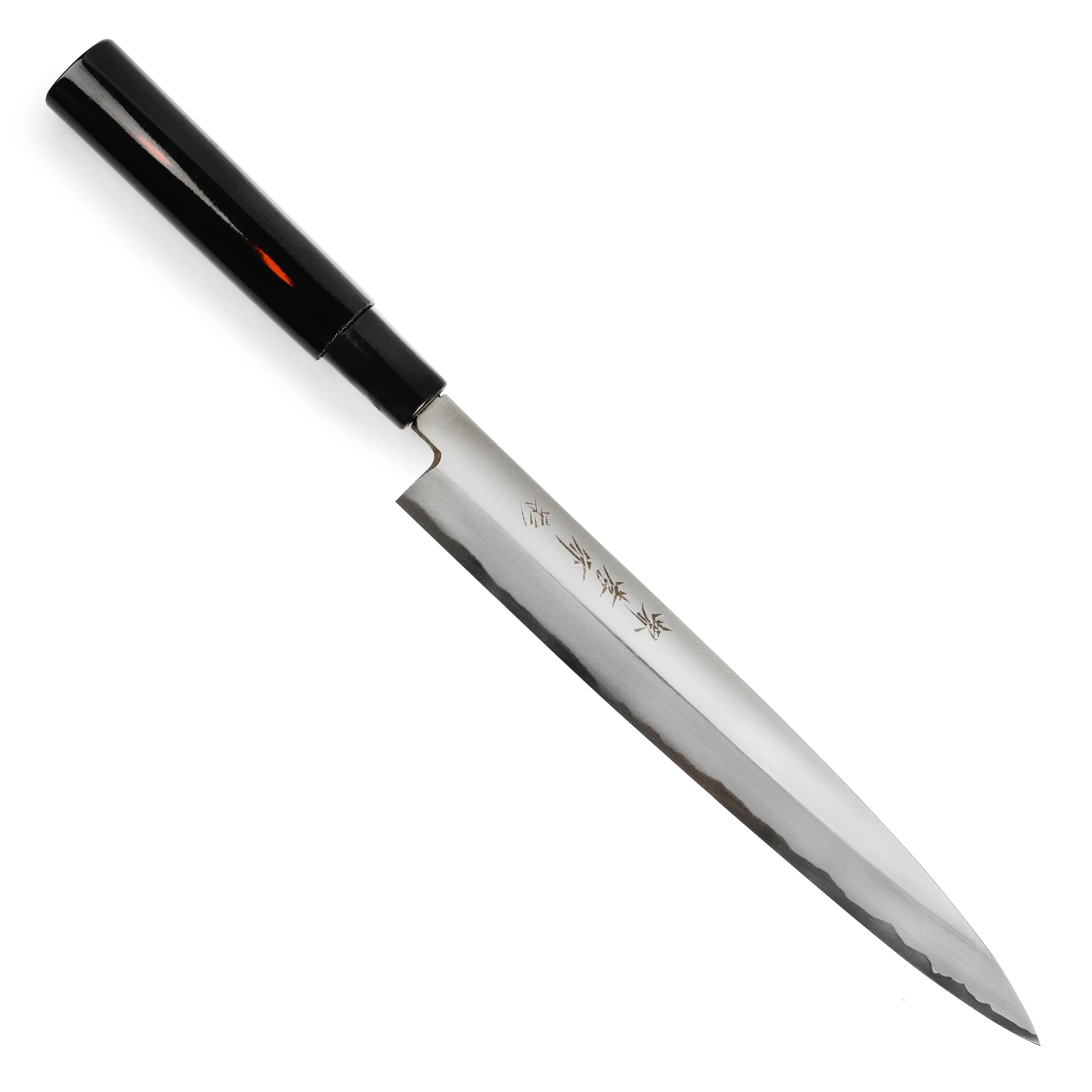 Takayuki Shikisai Kasumitogi Carbon Steel 9.4" Single-Bevel Yanagiba with Saya - Image 7