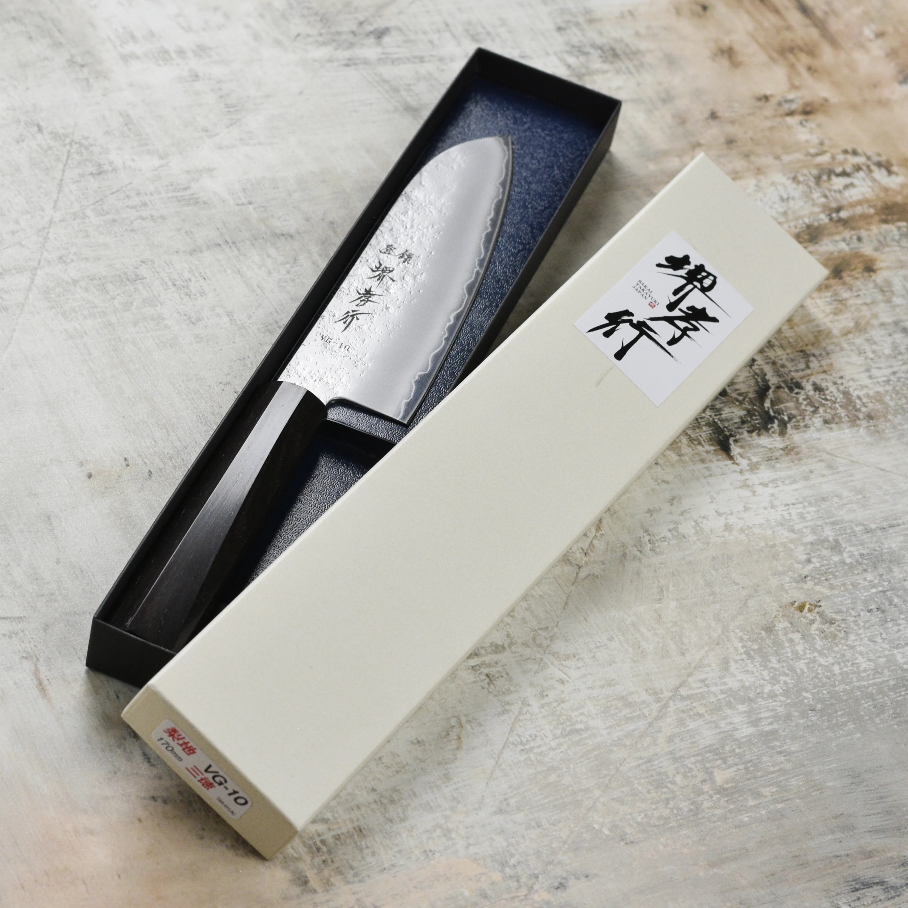 Takayuki VG10 Nashiji 6.7" Santoku - Image 7