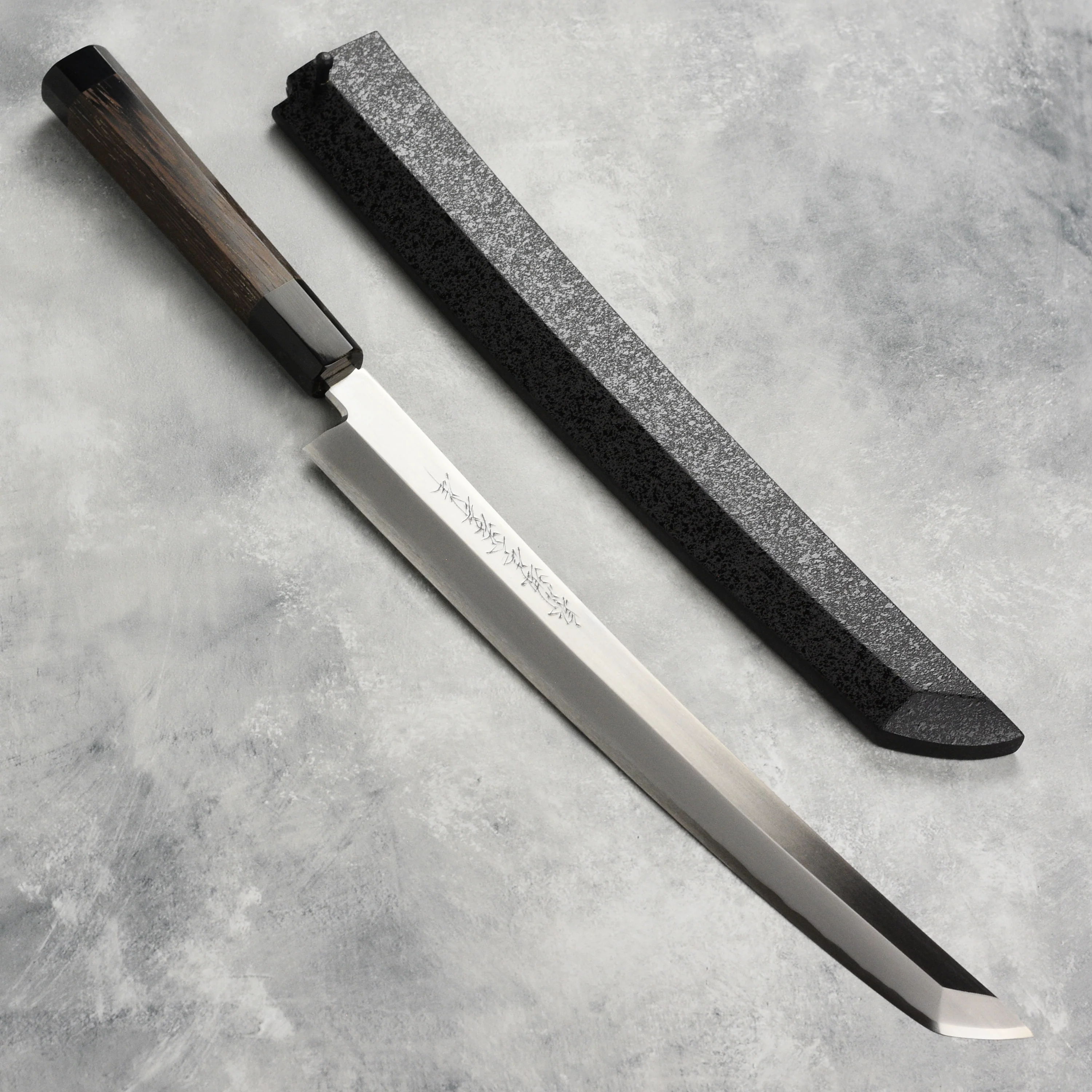 Takayuki Zangetsu Ginsan Single-Bevel 11.8" Sakimaru Takohiki with Saya